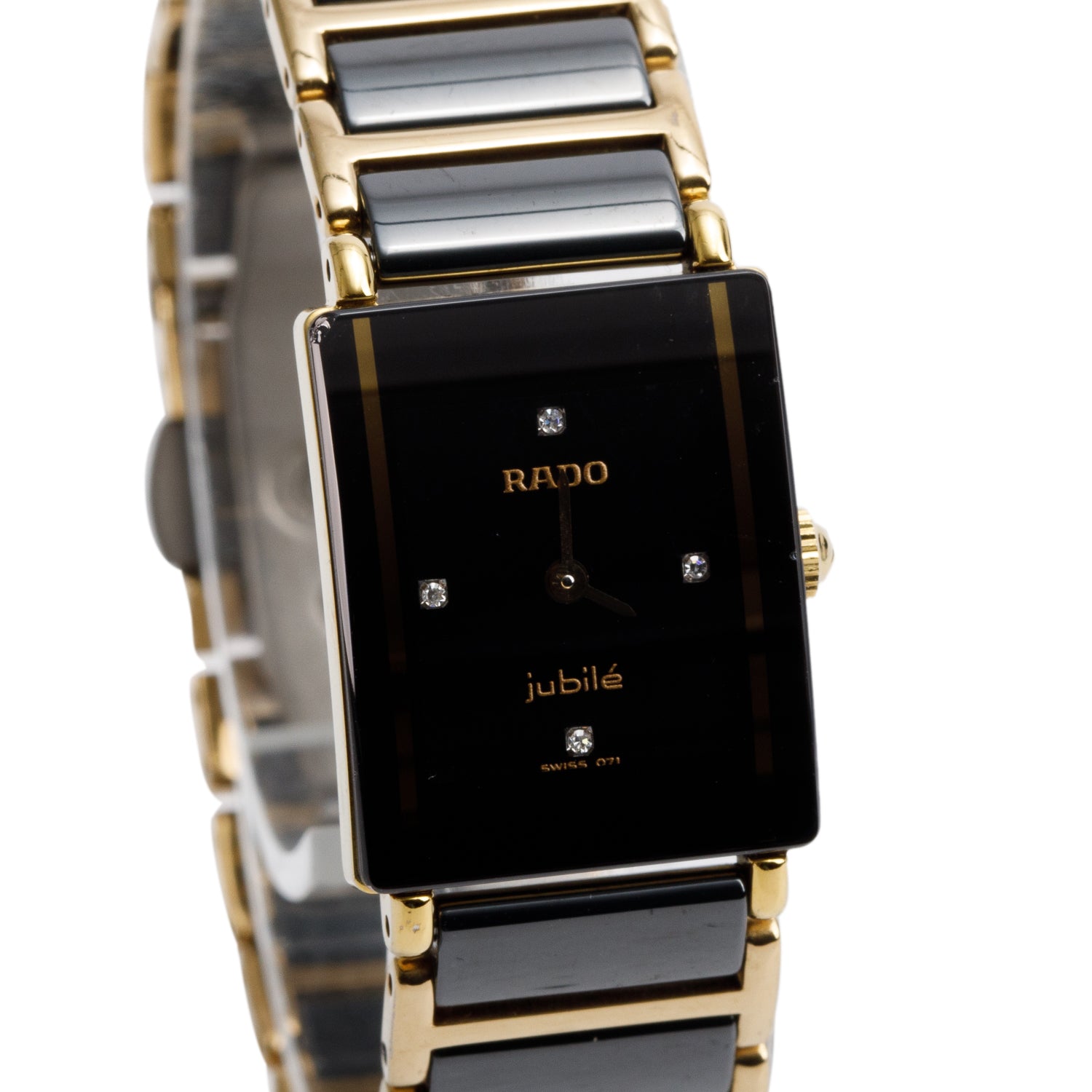 Rado Two-Tone Stainless Steel, Titanium & Black Ceramic Diastar Jubile Quartz Watch