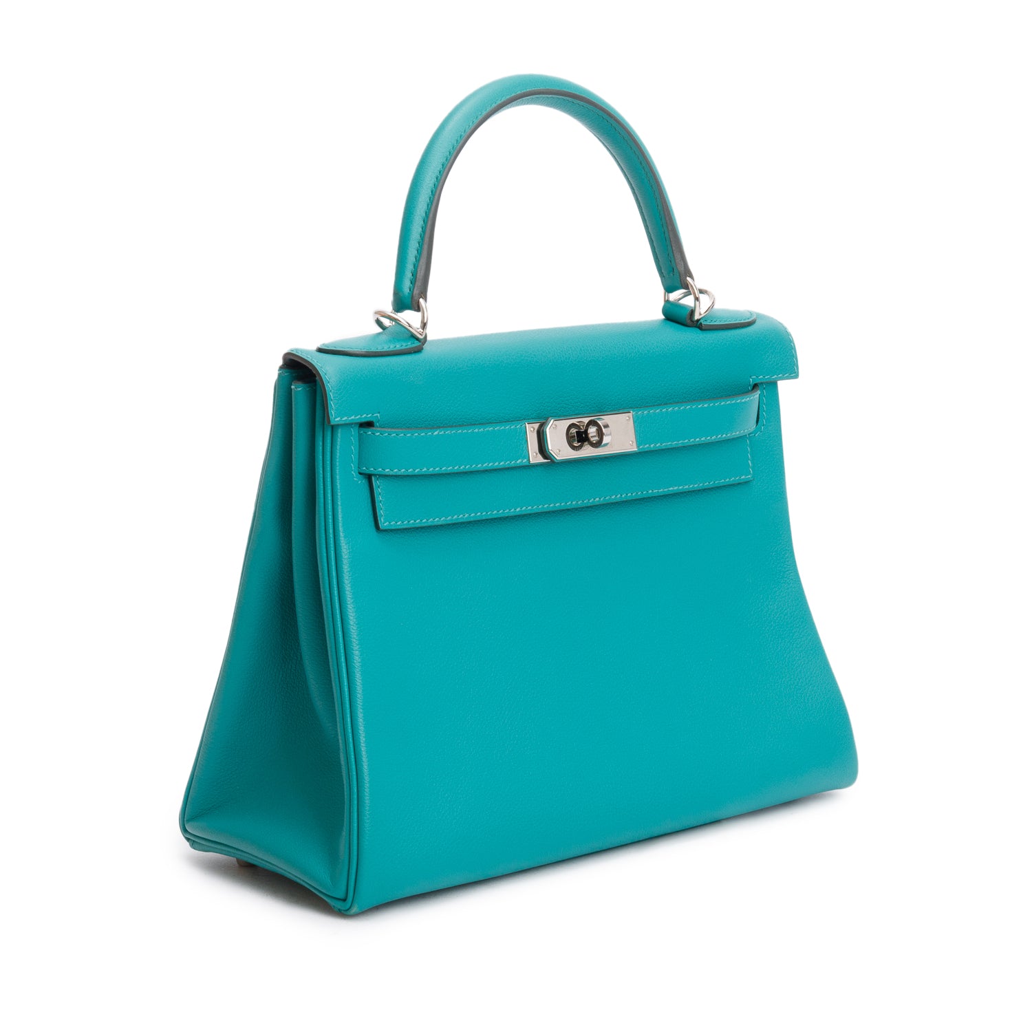 Hermes Bleu Paon & Blue Azteque Evercolor Kelly II Retourne 28 w/ Strap & Box