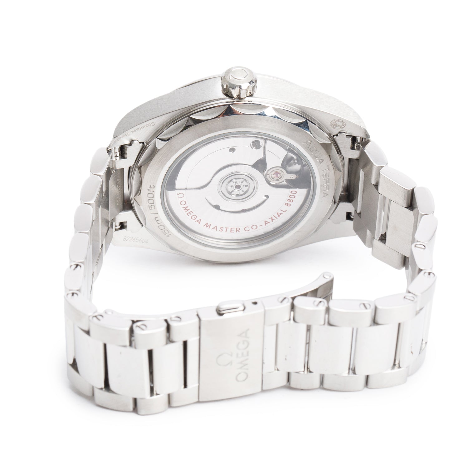 Omega Stainless Steel Seamaster Aqua Terra 150M Co-Axial Master Chronometer 38 MM Automatic Watch Silver Dial w/ Box & Papers