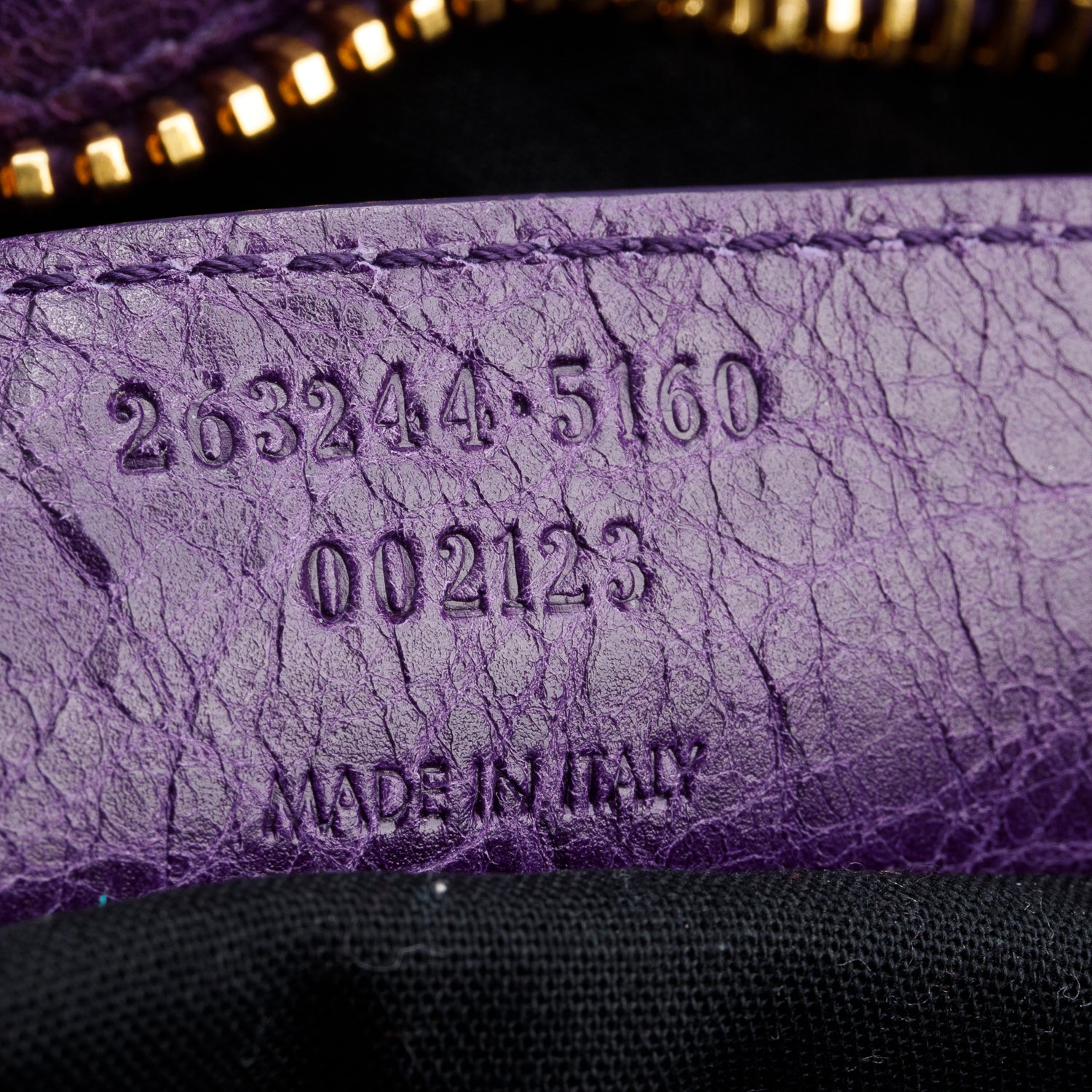 Balenciaga Purple Distressed Arena Leather Giant 21 City Bag