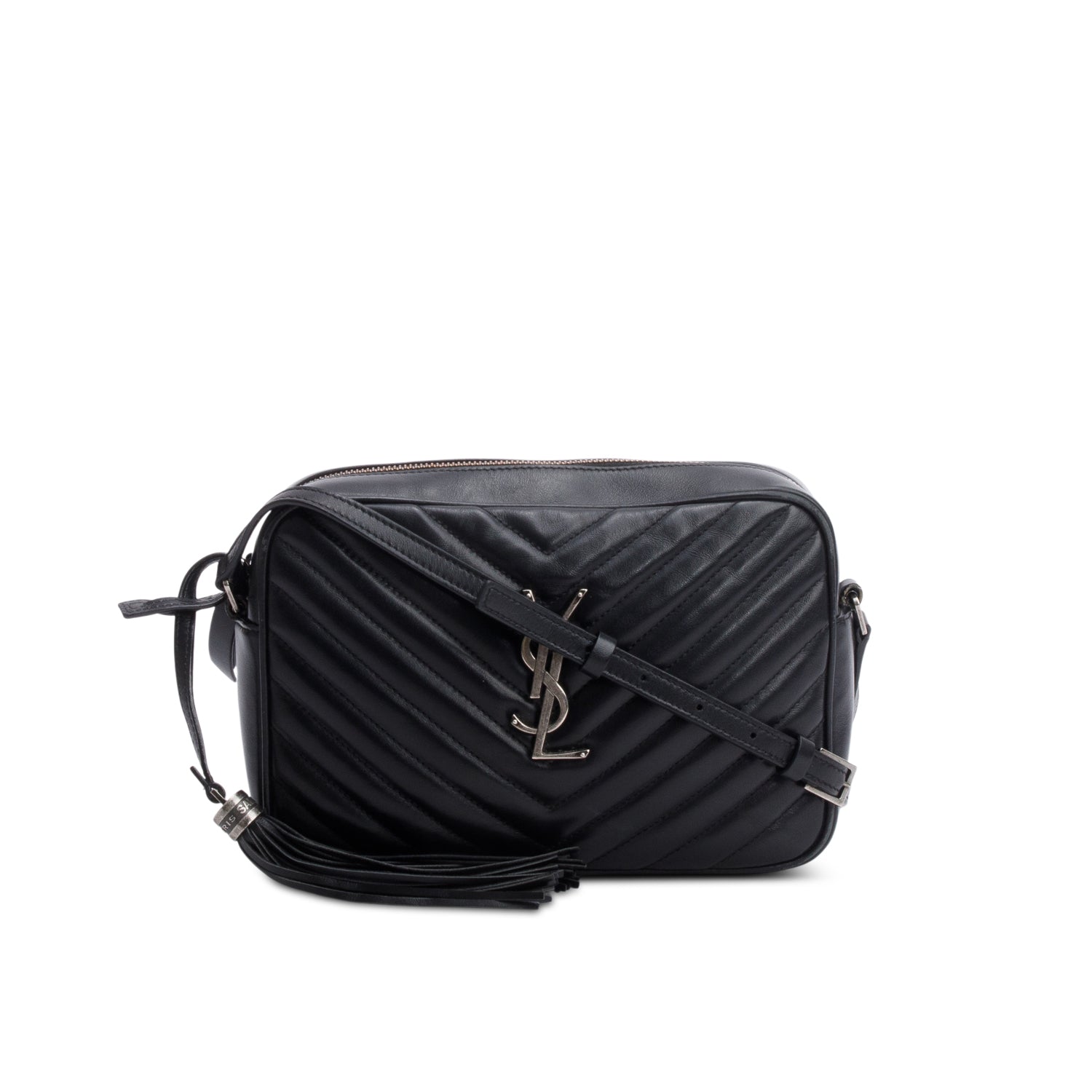 Saint Laurent 2021 Black Quilted Leather Lou Camera Bag