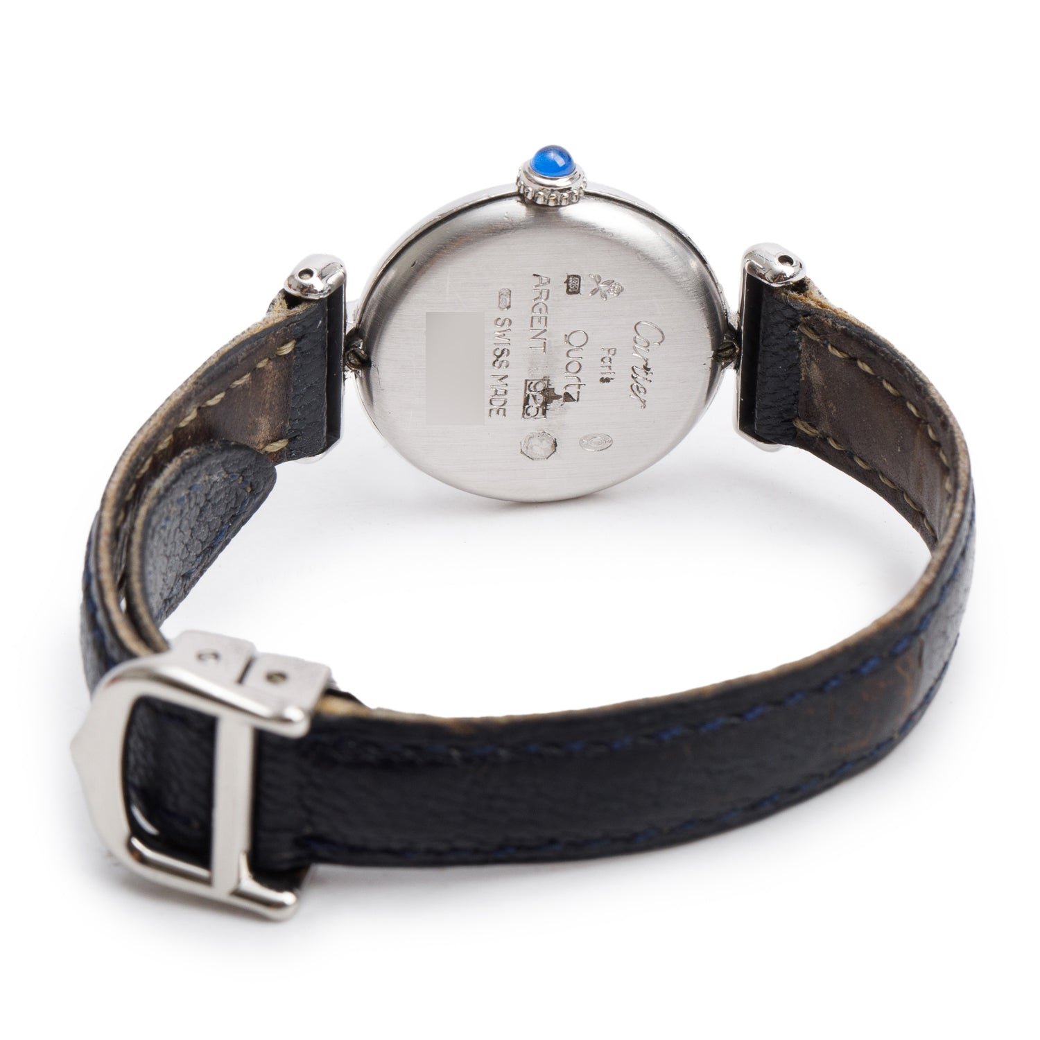 Cartier Vintage Stainless Steel Colisee 24 MM Quartz Watch White Dial w/ Box & Papers