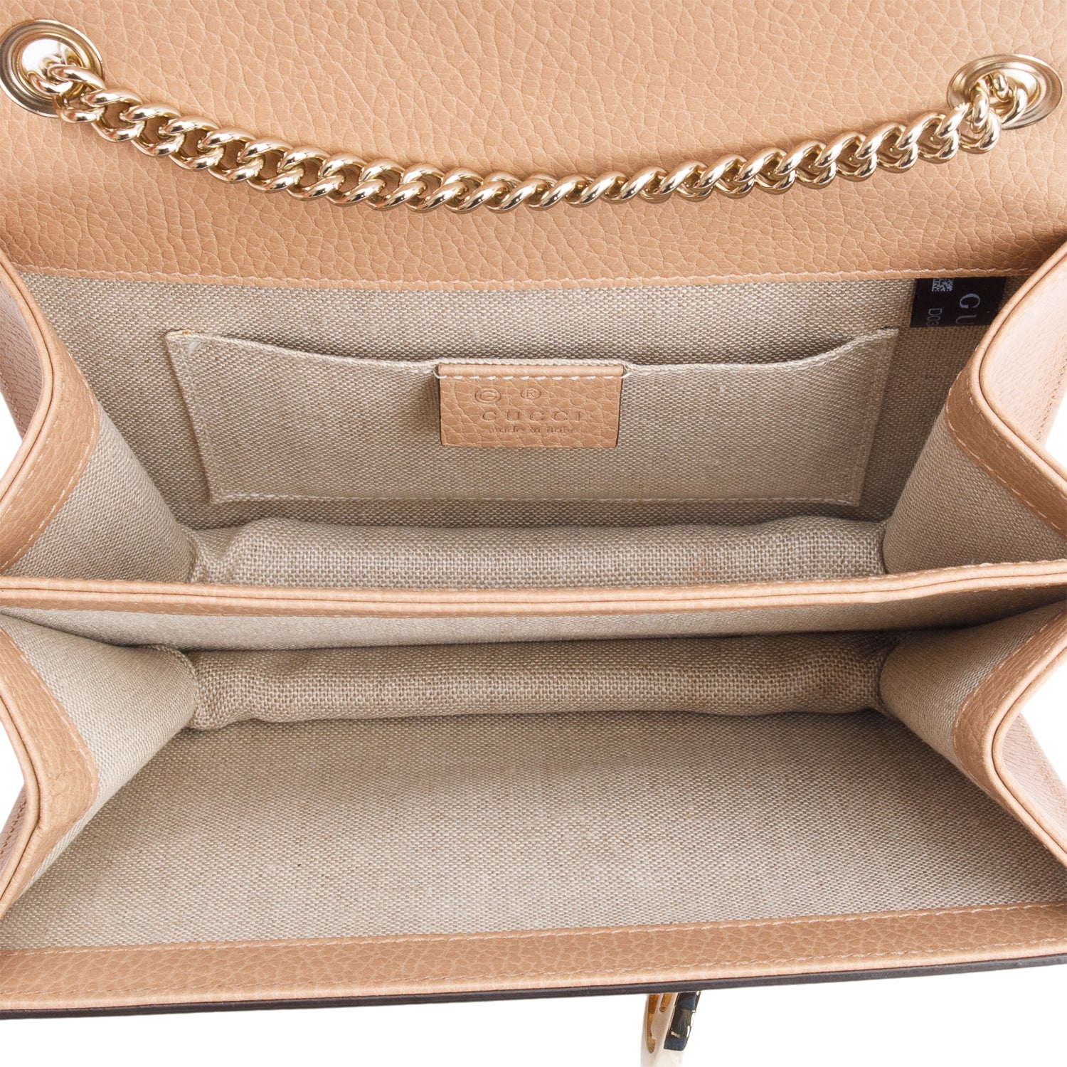 Gucci Beige Dollar Calfskin Small Interlocking G Shoulder Bag