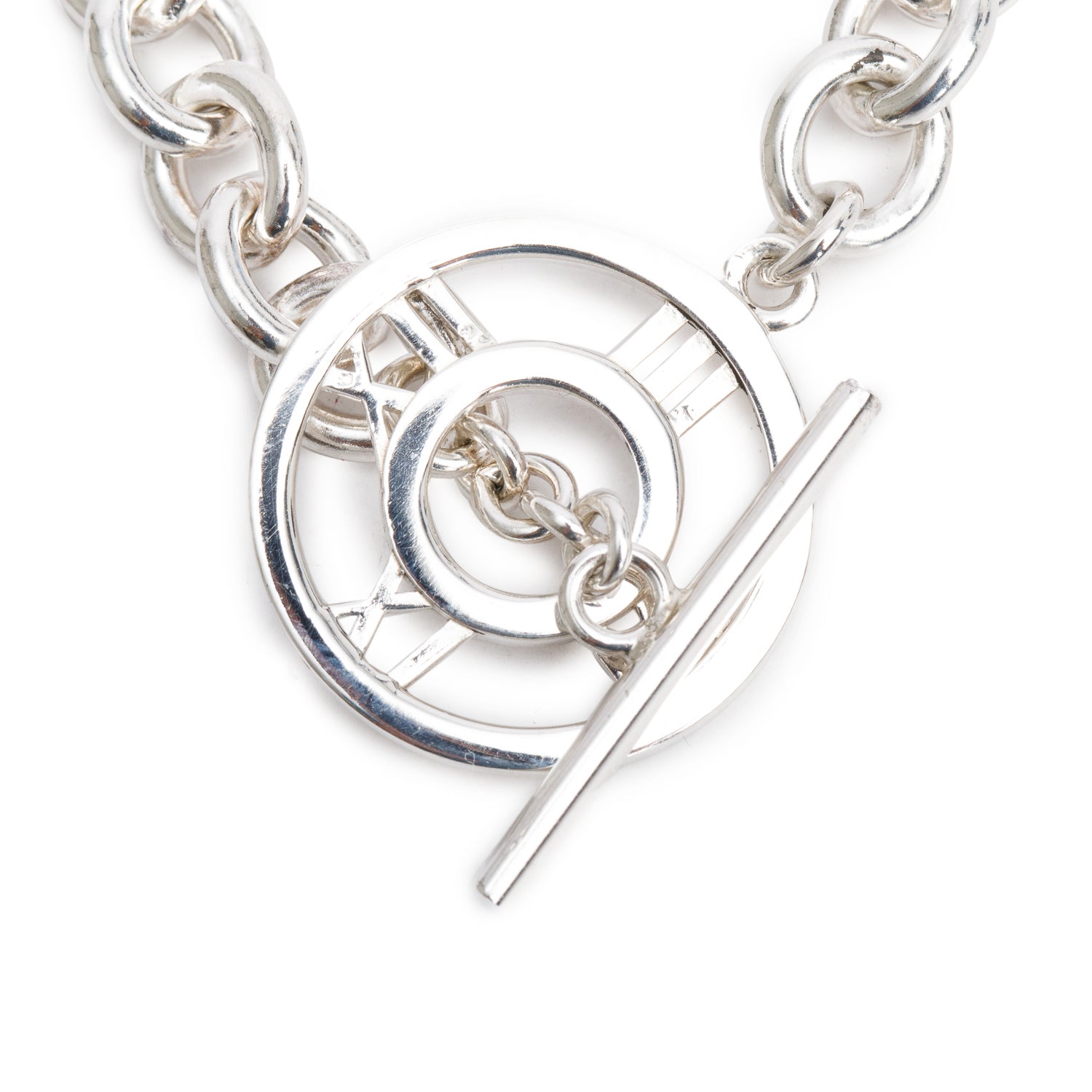 Tiffany & Co. Sterling Silver Atlas Toggle Necklace
