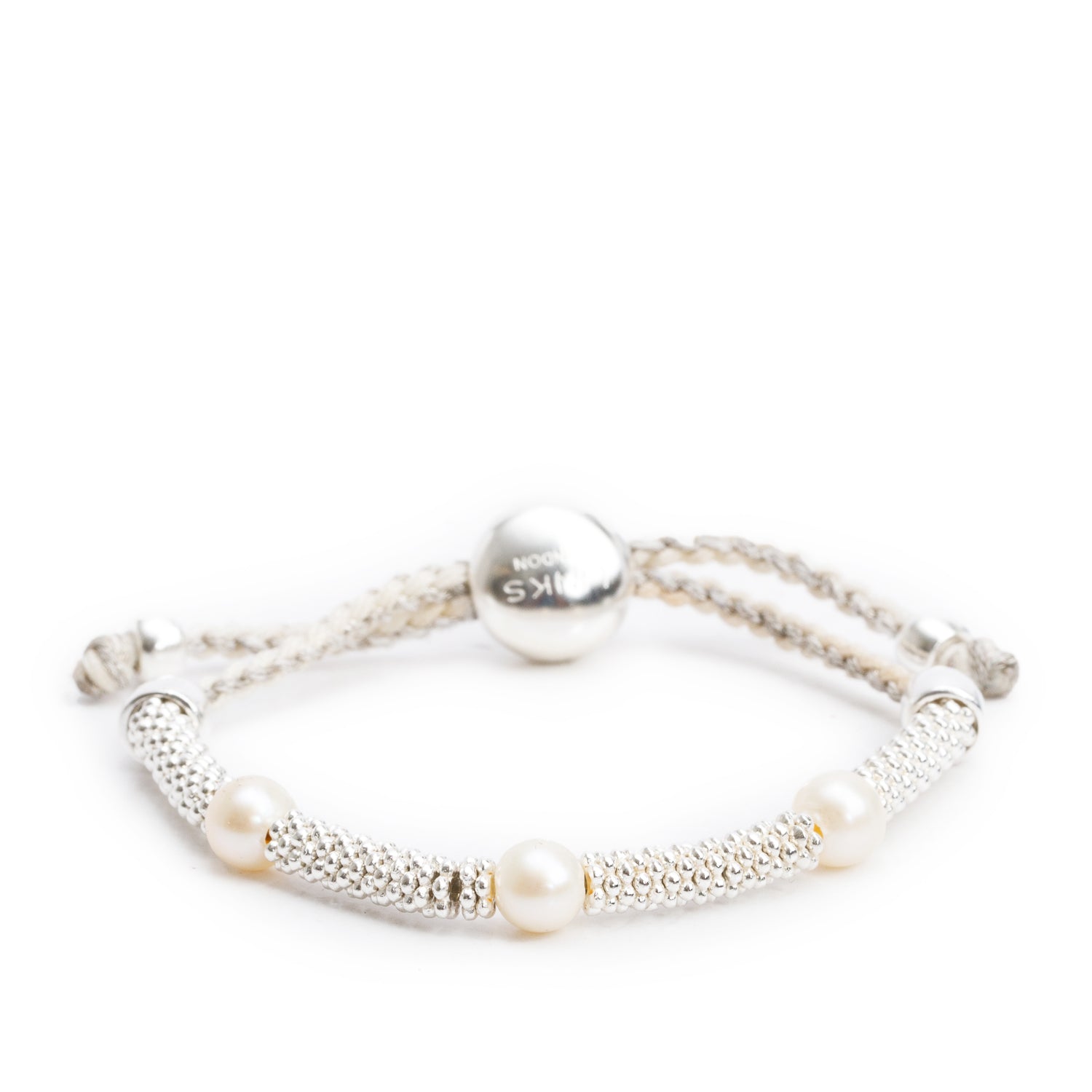 Links of London Sterling Silver Effervescence XS Pearl Cord Bracelet