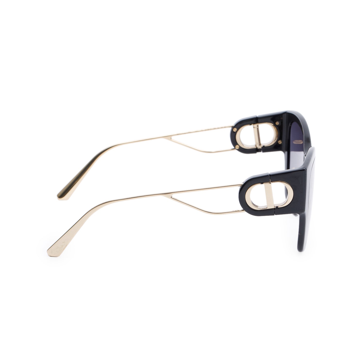 Christian Dior Black Acetate 30montaigne B2U Butterfly Sunglasses w/ Case