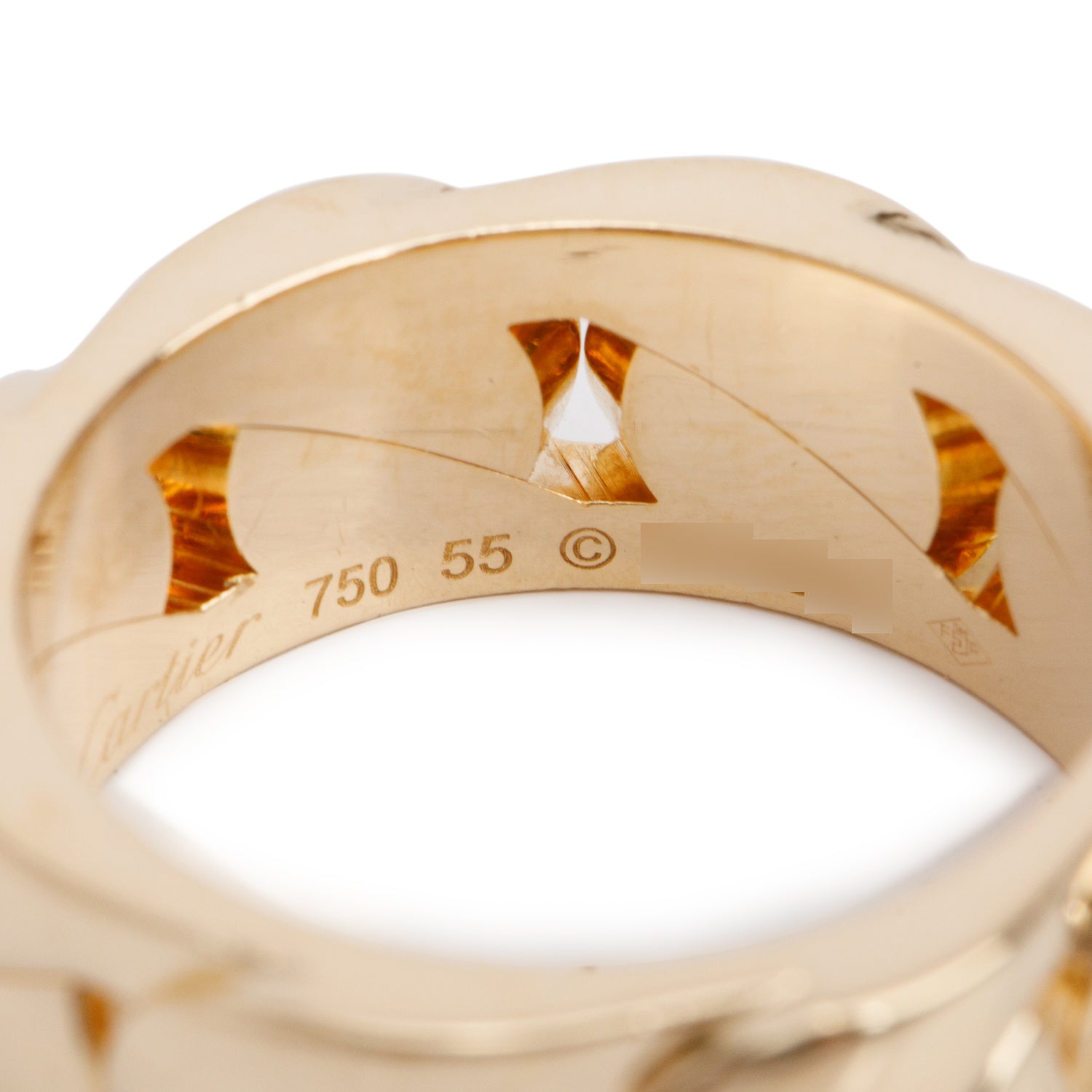 Cartier 18k Yellow Gold Diamond La Dona Ring, Size 55 7.25
