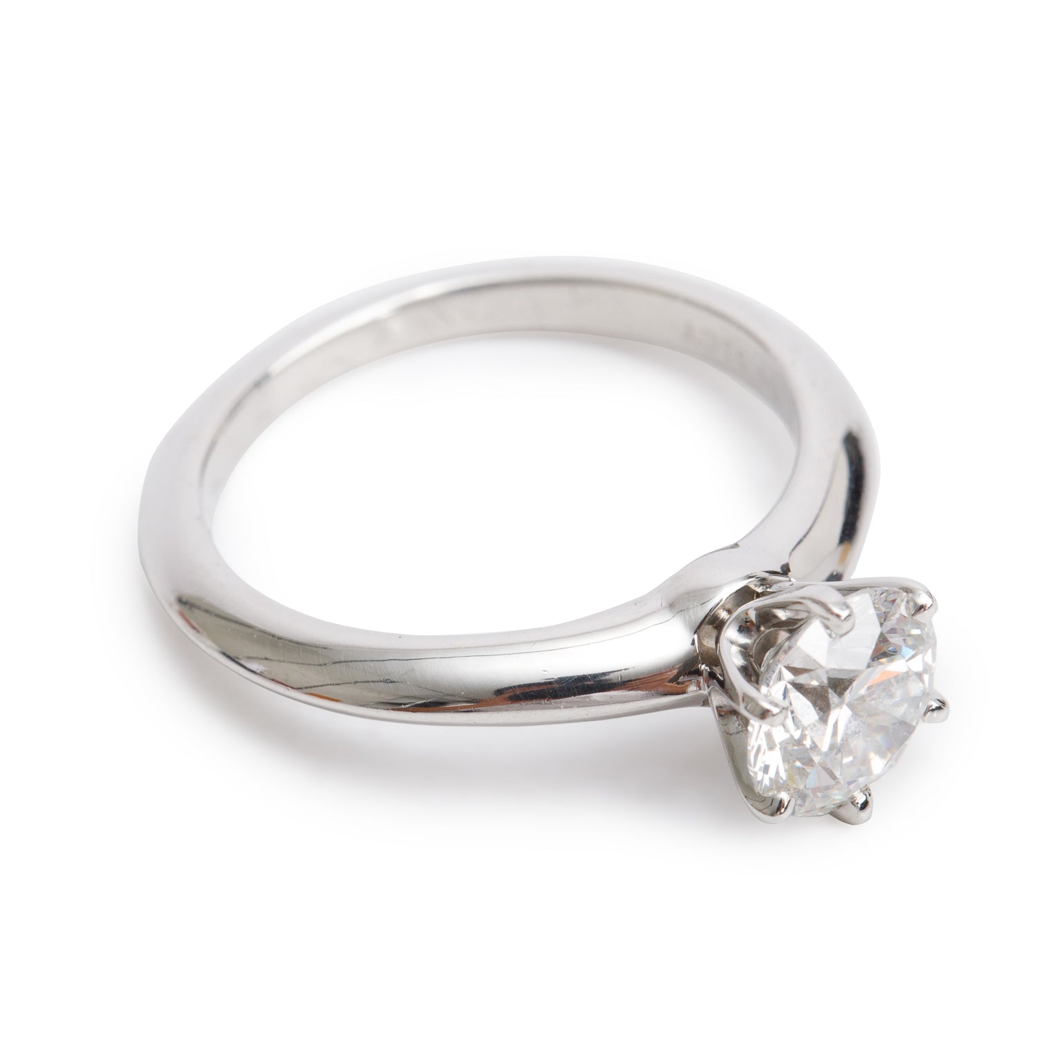 Tiffany & Co. Platinum 1.33 ct. Diamond Solitaire Engagement Ring, Size 6.75 w/ Box