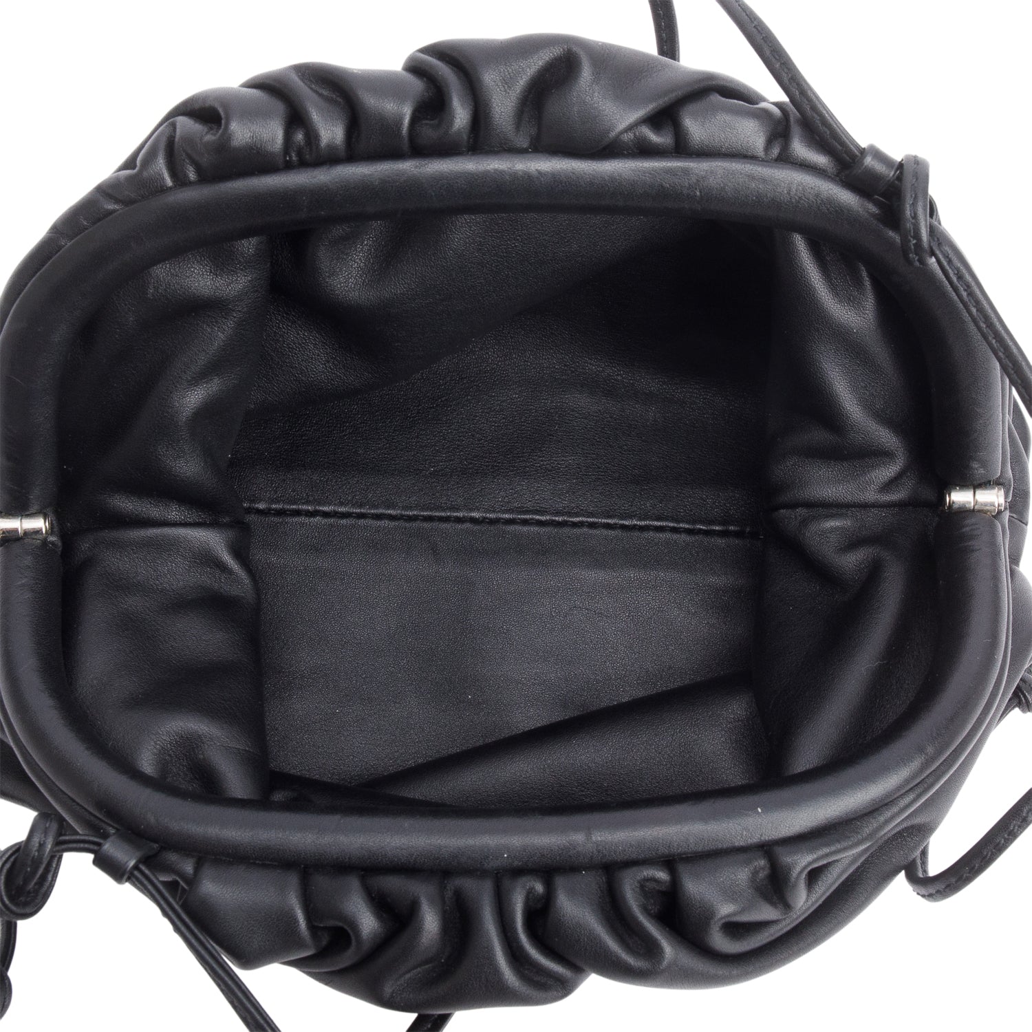 Bottega Venta Black Butter Calfskin The Mini Pouch