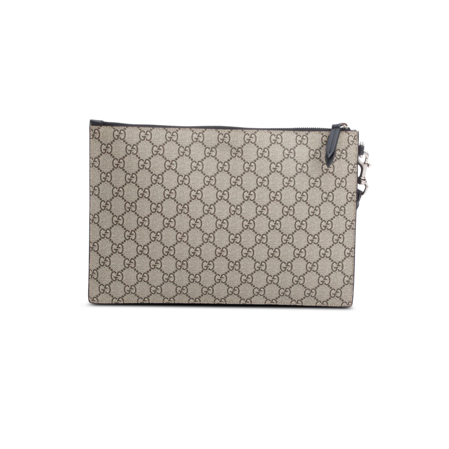 Gucci GG Supreme Monogram Angry Cat Zip Wristlet Pouch w/ Box