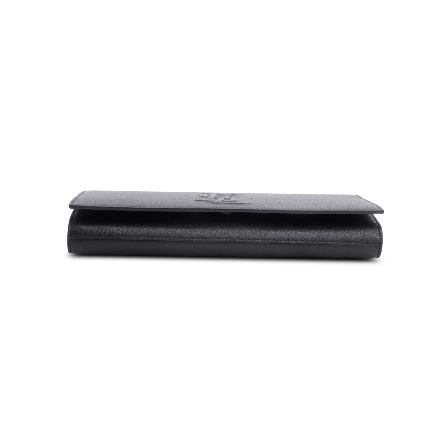 Saint Laurent Black Leather Large Belle de Jour Clutch