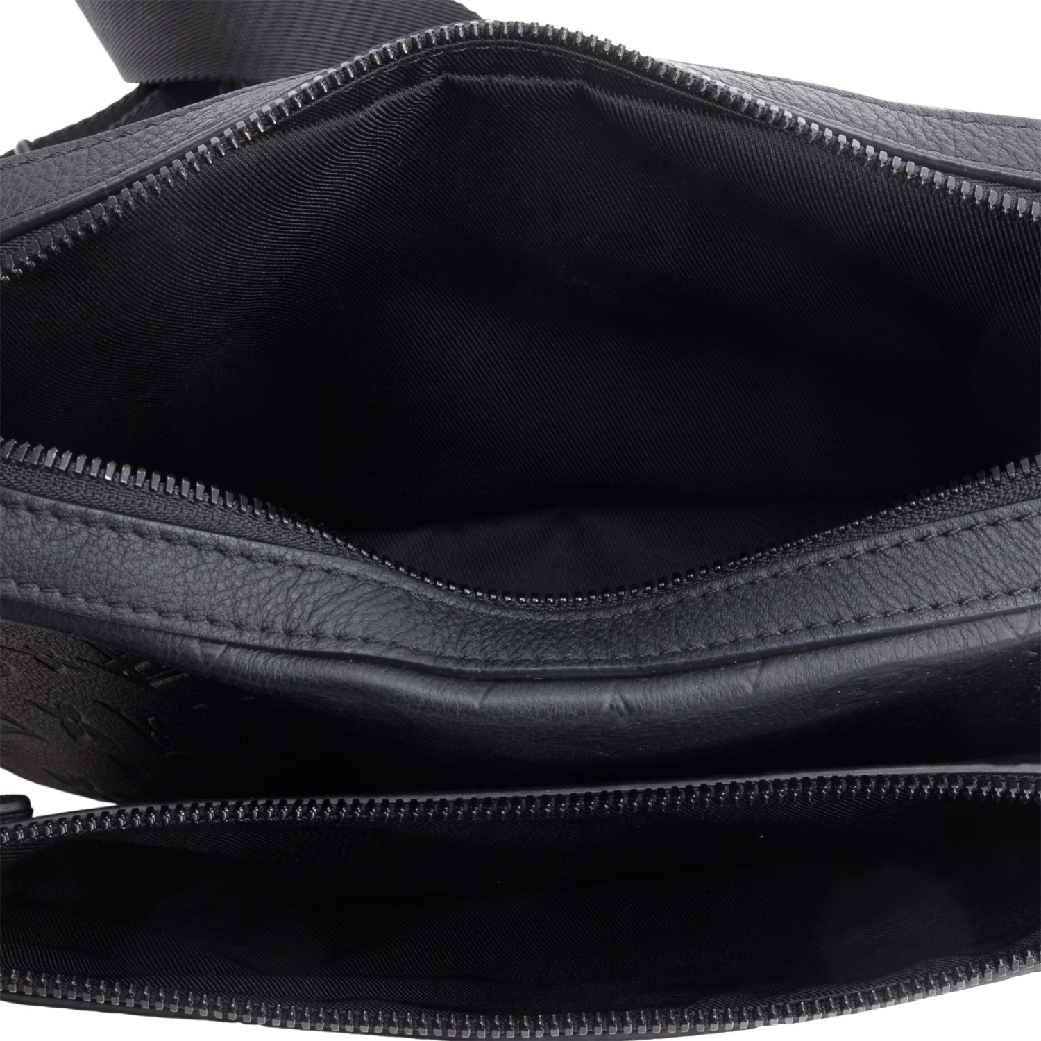 Louis Vuitton Black Monogram Shadow Embossed Calfskin Leather Trio Messenger Bag