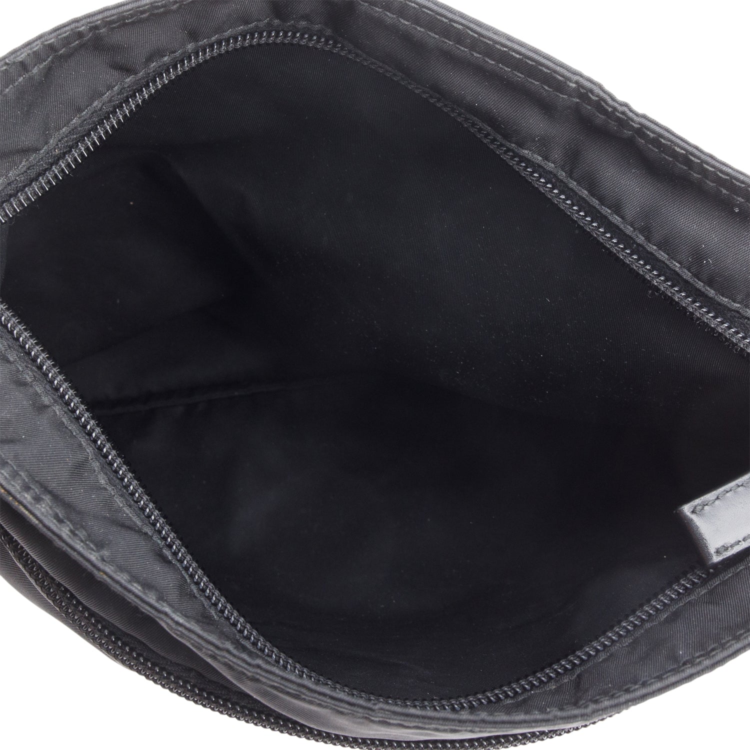 Prada Black Tessuto Nylon Vela Flat Messenger Bag