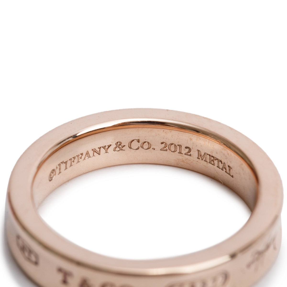 Tiffany & Co. Rubedo Metal 1837 Narrow Ring, Size 4.5