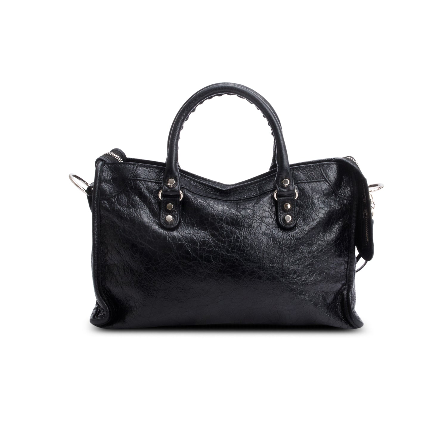 Balenciaga Black Agneau Le City Bag Small w/ Strap