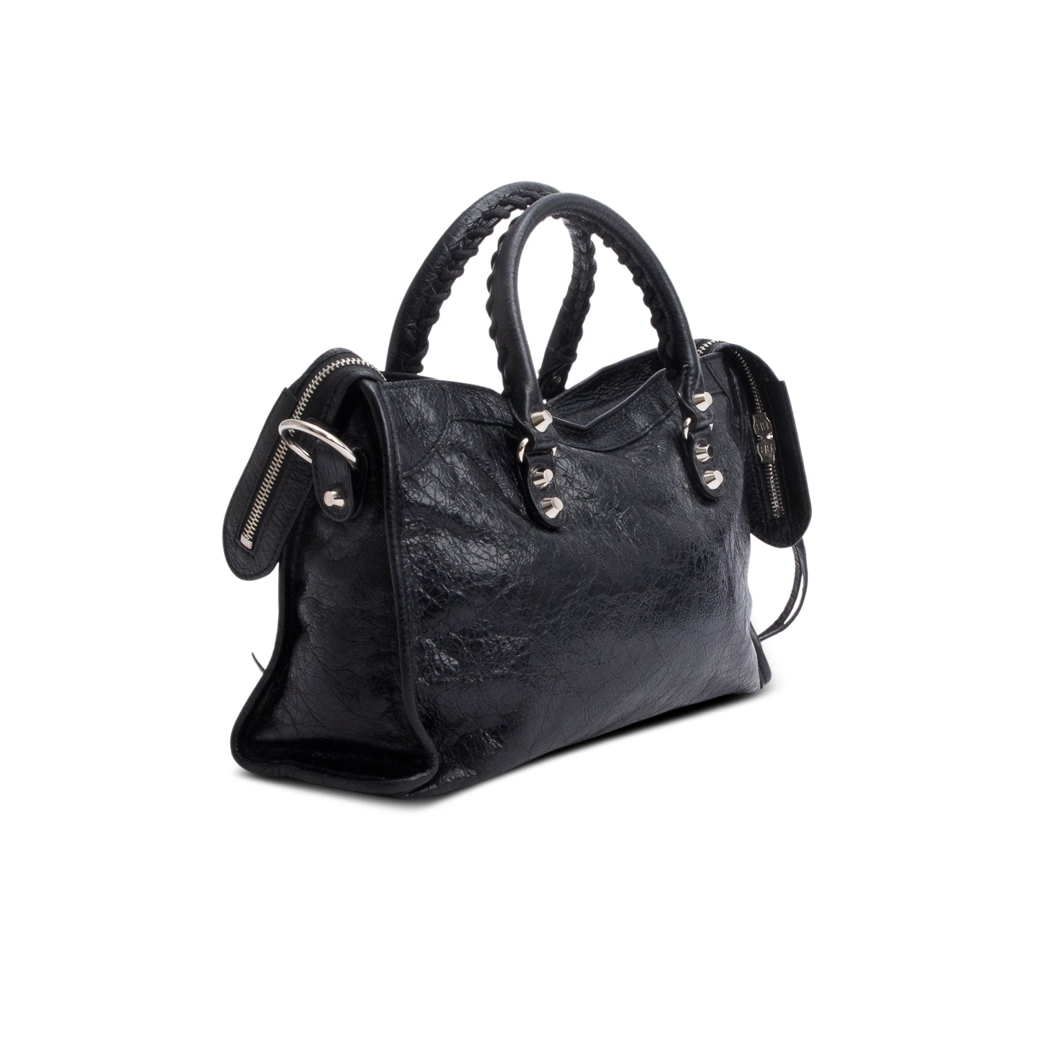 Balenciaga Black Agneau Le City Bag Small w/ Strap