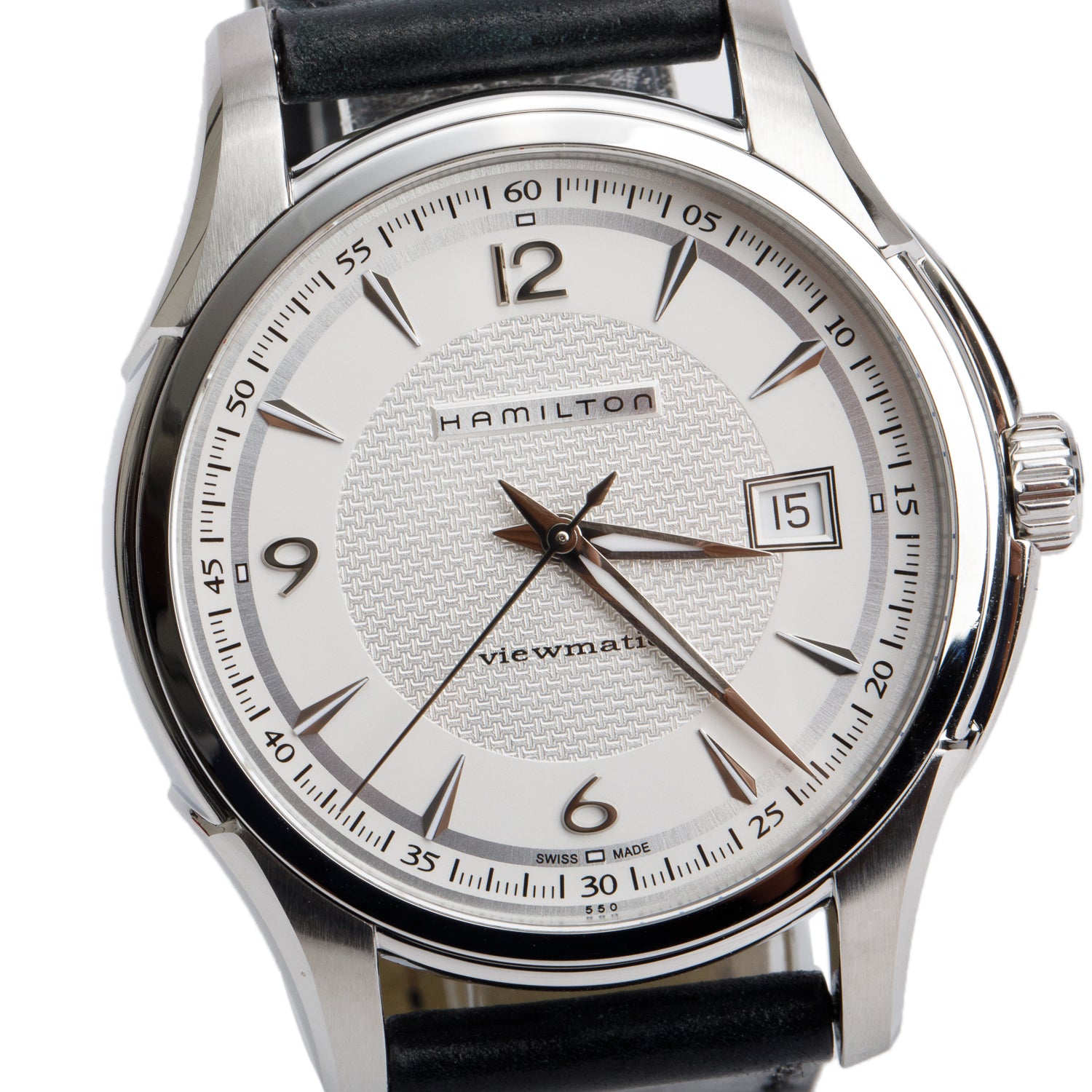 Hamilton Stainless Steel Jazzmaster Viewmatic 40 MM Automatic Watch H325151 w/ Box & Extra Strap