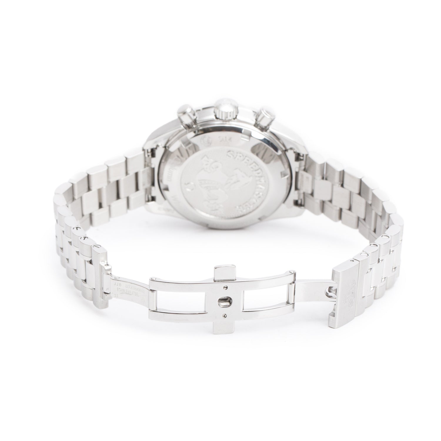 Omega Stainless Steel Speedmaster Co-Axial Chronometer 38 MM Automatic Chronograph Watch w/ Box & Papers