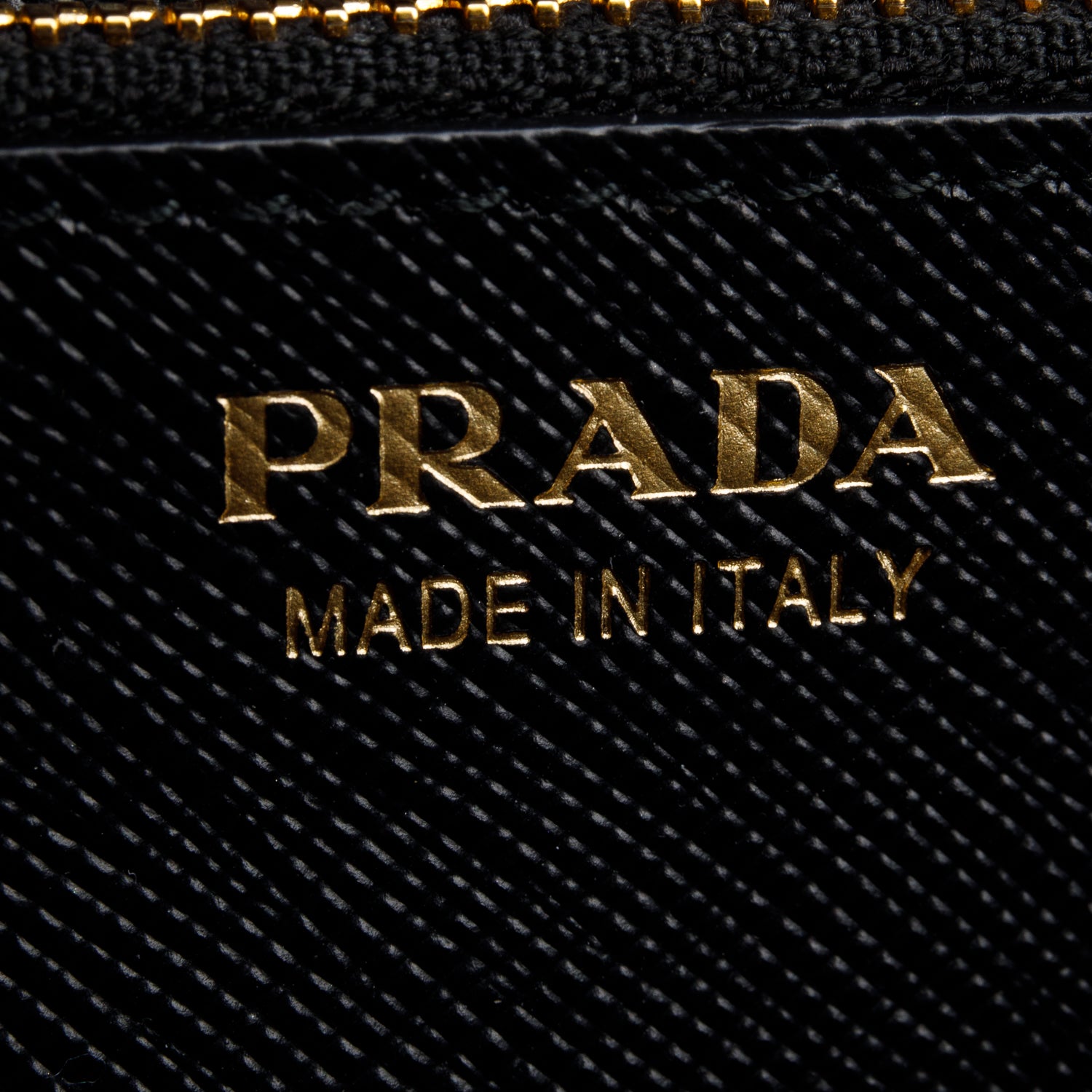 Prada Black Saffiano Metal Continental Wallet on Chain w/ Authenticity Card