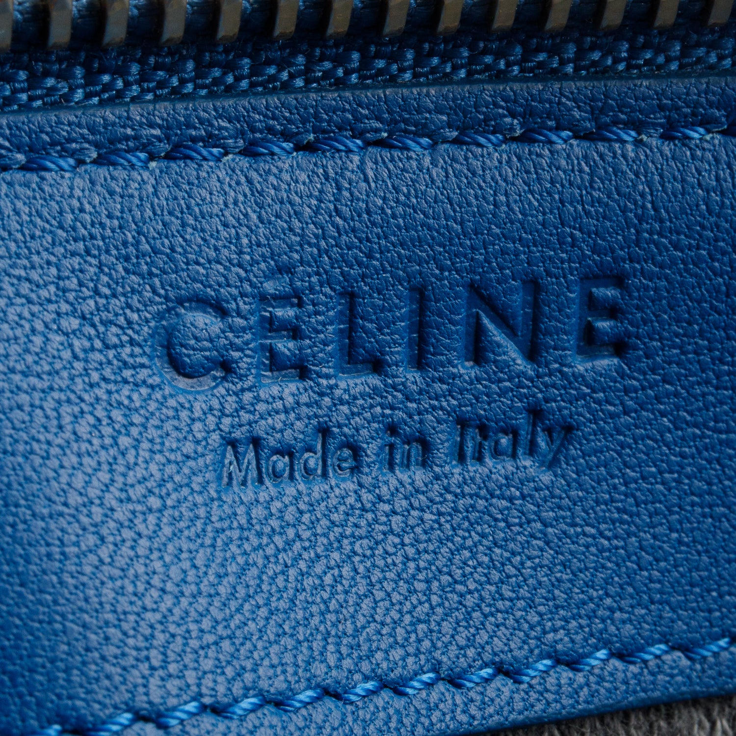 Celine Blue Lambskin Small Trio Crossbody Bag