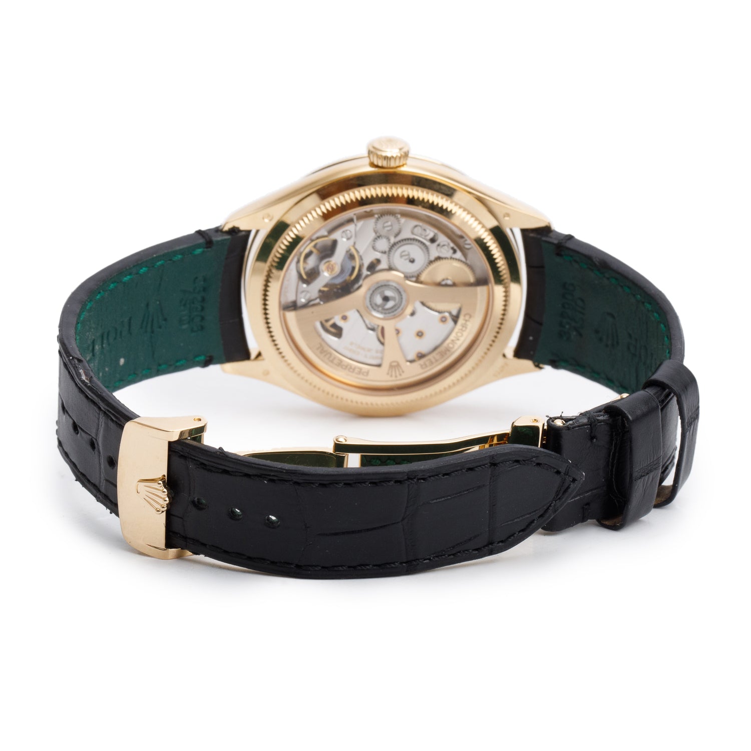 Rolex 2024 18k Yellow Gold 1908 39 MM Automatic Watch Black Dial 52508 w/ Box & Papers