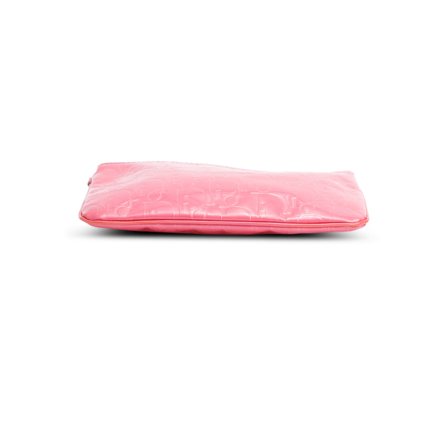 Christian Dior Pink Patent Leather Diorissimo Oblique Wristlet w/ Original Receipt