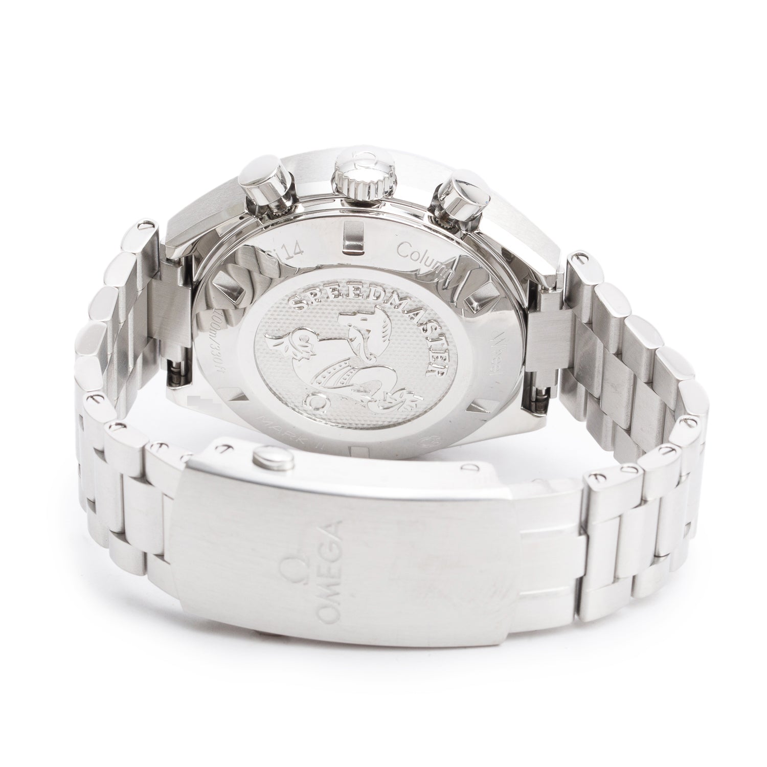 Omega Stainless Steel Speedmaster Mark II 42.4 MM Co-Axial Chronometer Automatic Watch Black Dial w/ Box & Papers