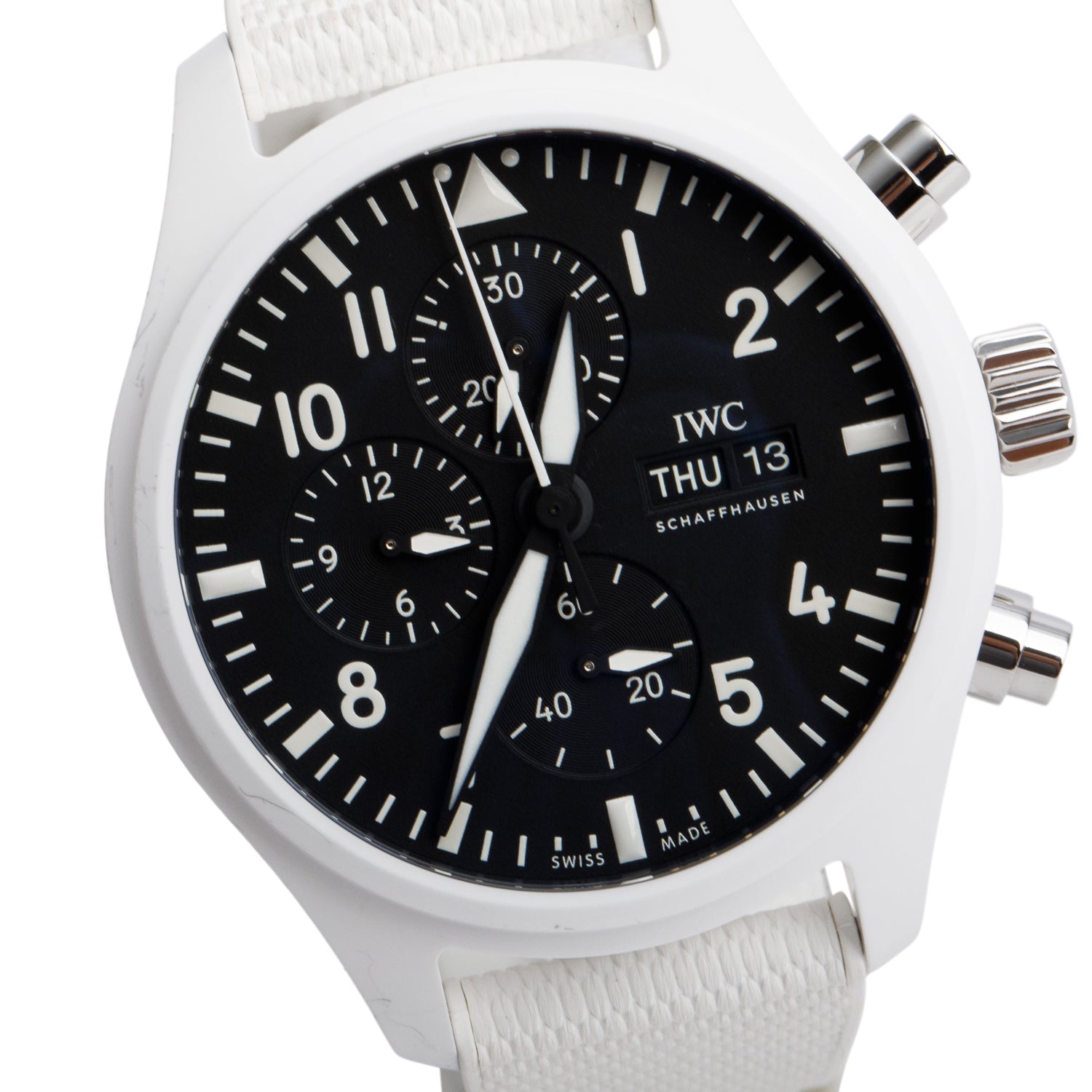 IWC 2024 Top Gun Edition Lake Tahoe Ceramic Pilot's Chronograph 44 MM Automatic Watch Black Dial IW389105 w/ Papers