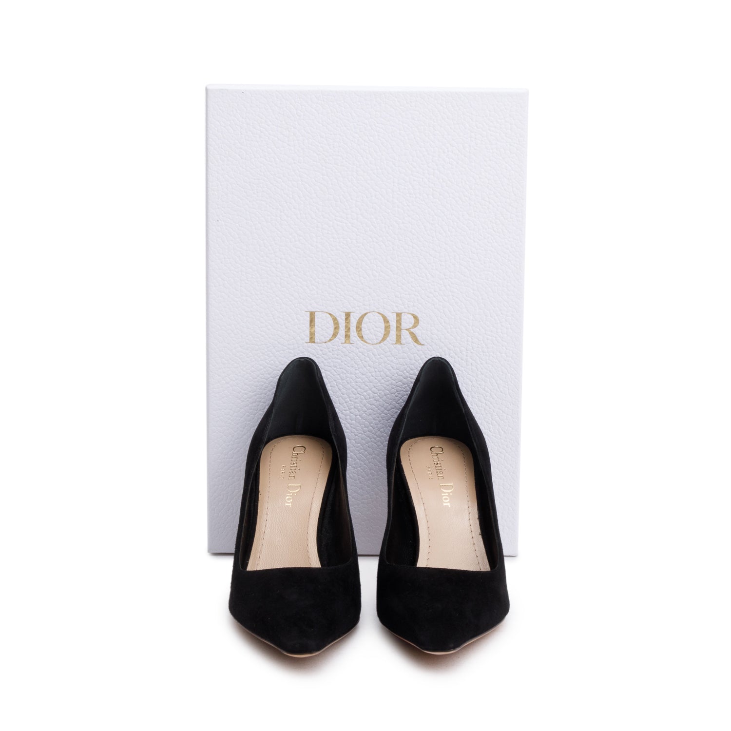 Christian Dior Black Suede D-Fame Pumps, Size 36 w/ Box
