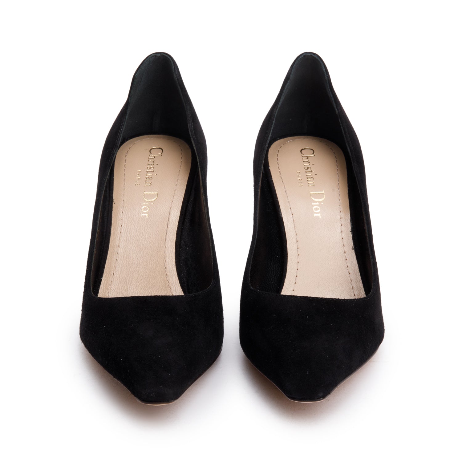 Christian Dior Black Suede D-Fame Pumps, Size 36 w/ Box