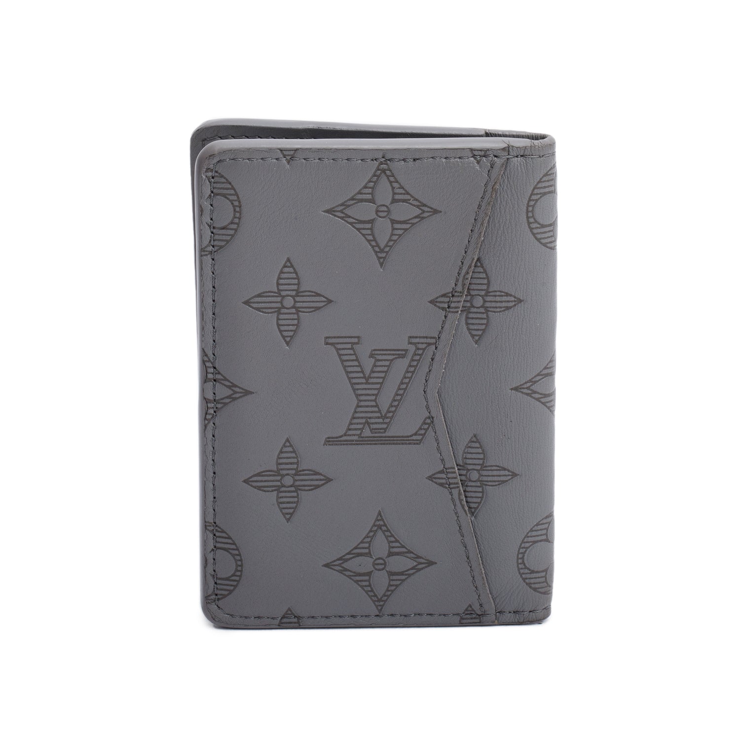 Louis Vuitton Grey Monogram Calfskin Shadow Pocket Organizer