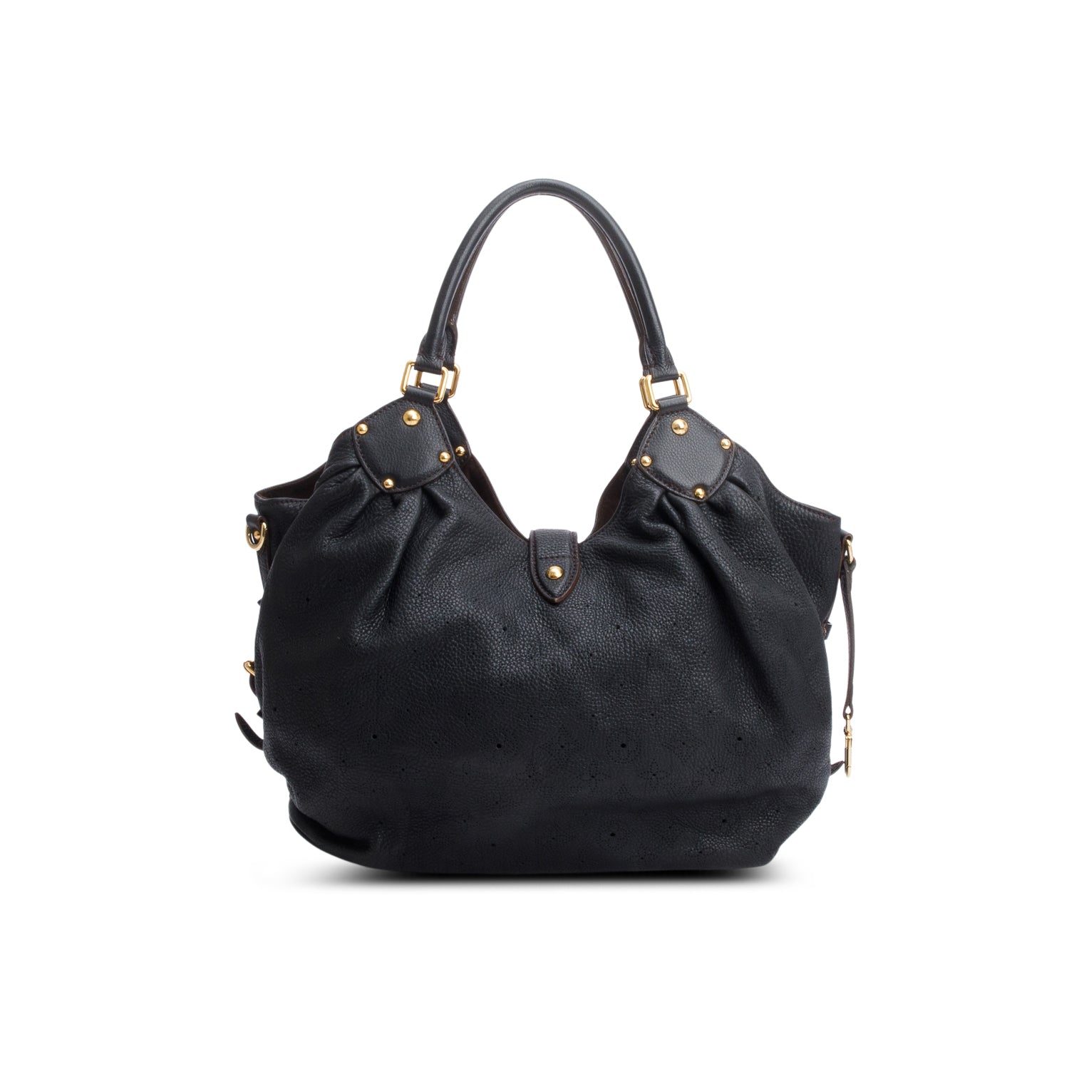 Louis Vuitton Black Mahina Leather L Hobo