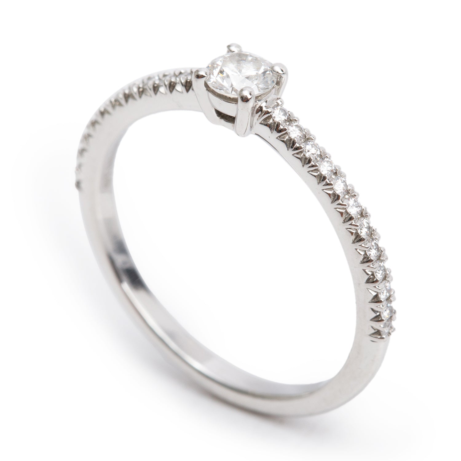 Tiffany & Co. Platinum 0.17 ct. Diamond Novo Engagement Ring, Size 5.5