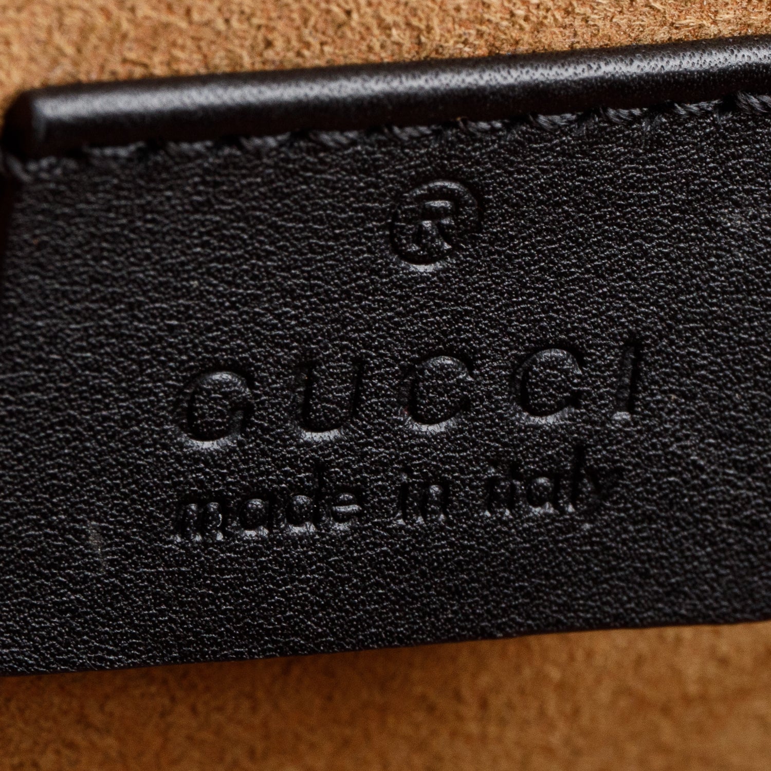 Gucci GG Supreme Brown Leather Trim Small Padlock Bamboo Handle Bag w/ Strap