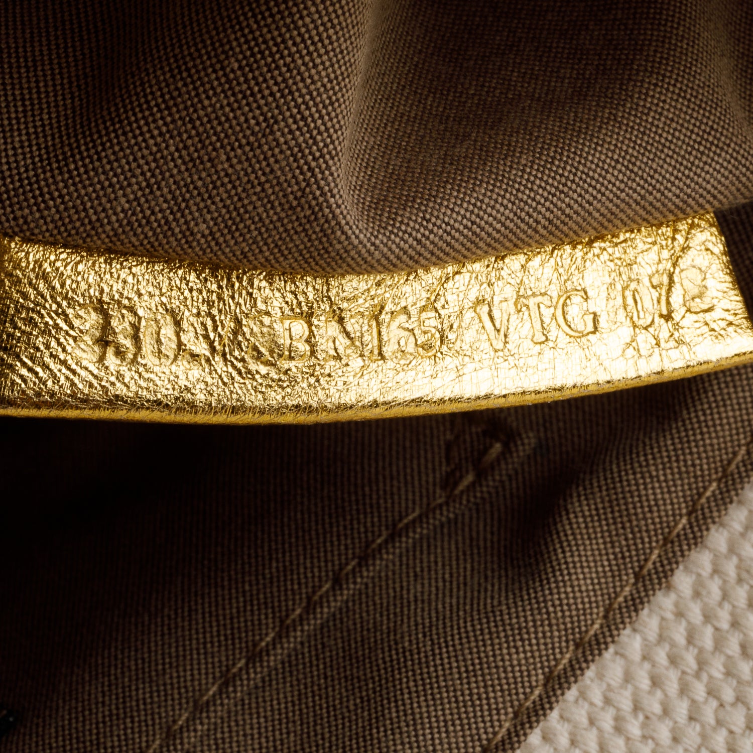 Fendi White Canvas Gold Patent Leather Trim B Bag