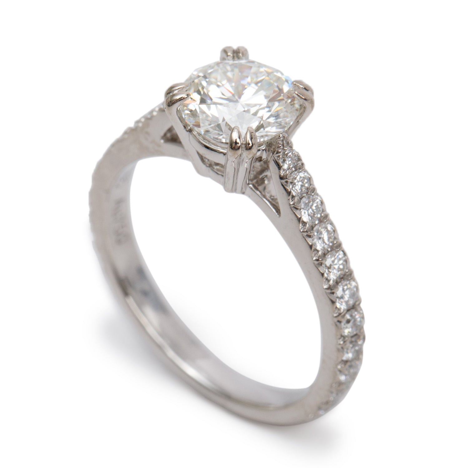 Harry Winston 18k White Gold 1.46 tcw. Diamond Engagement Ring, Size 5