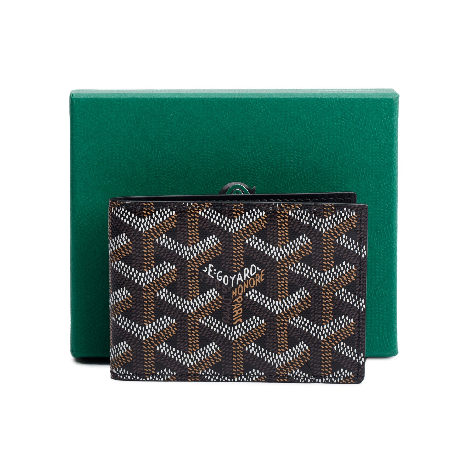 Goyard 2022 Black Goyardine Card Holder w/ Box