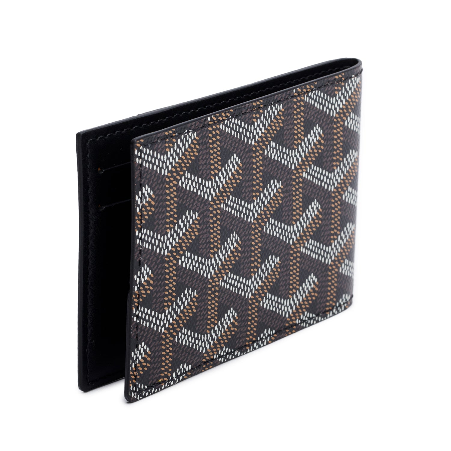 Goyard 2022 Black Goyardine Card Holder w/ Box