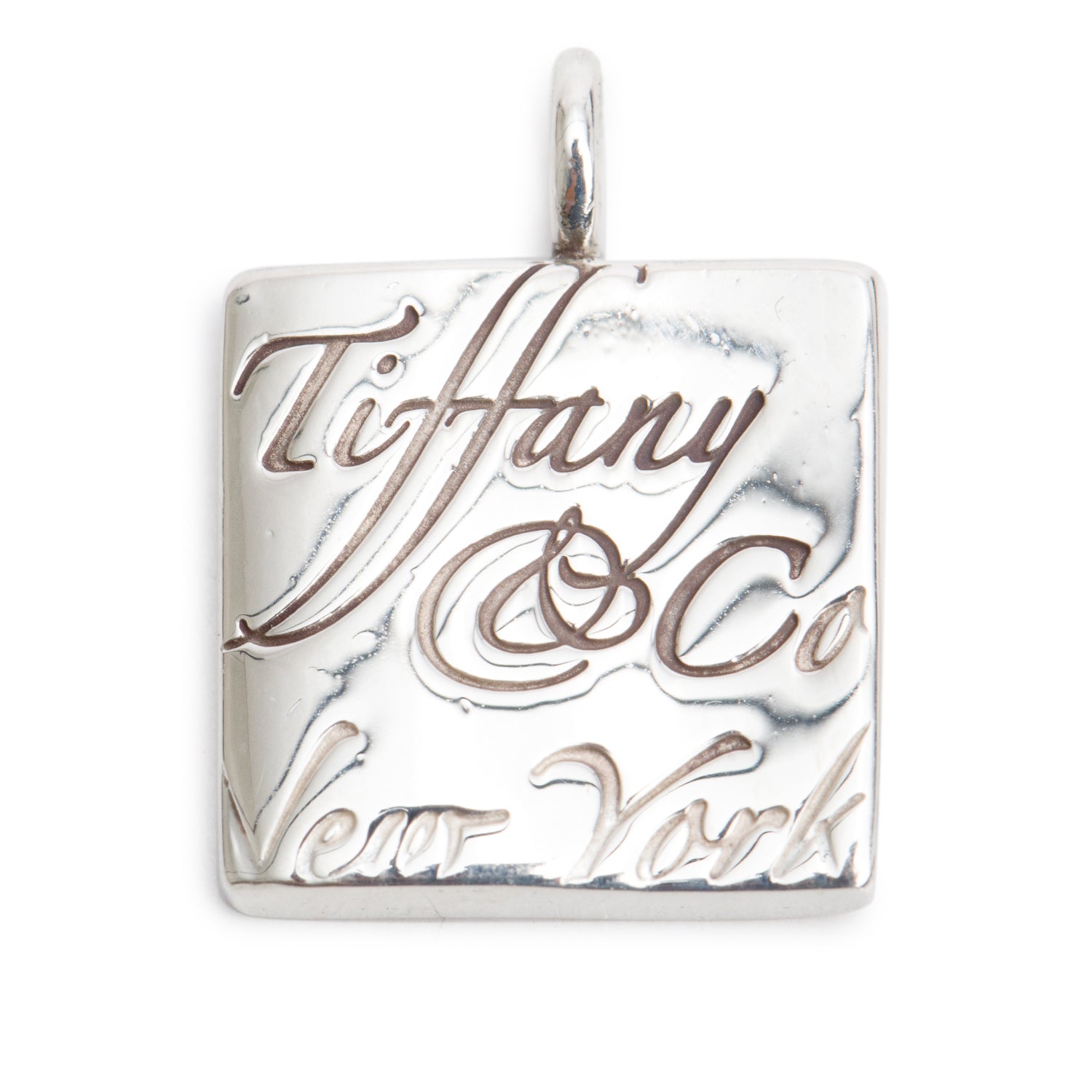 Tiffany & Co. Sterling Silver Notes Square Pendant