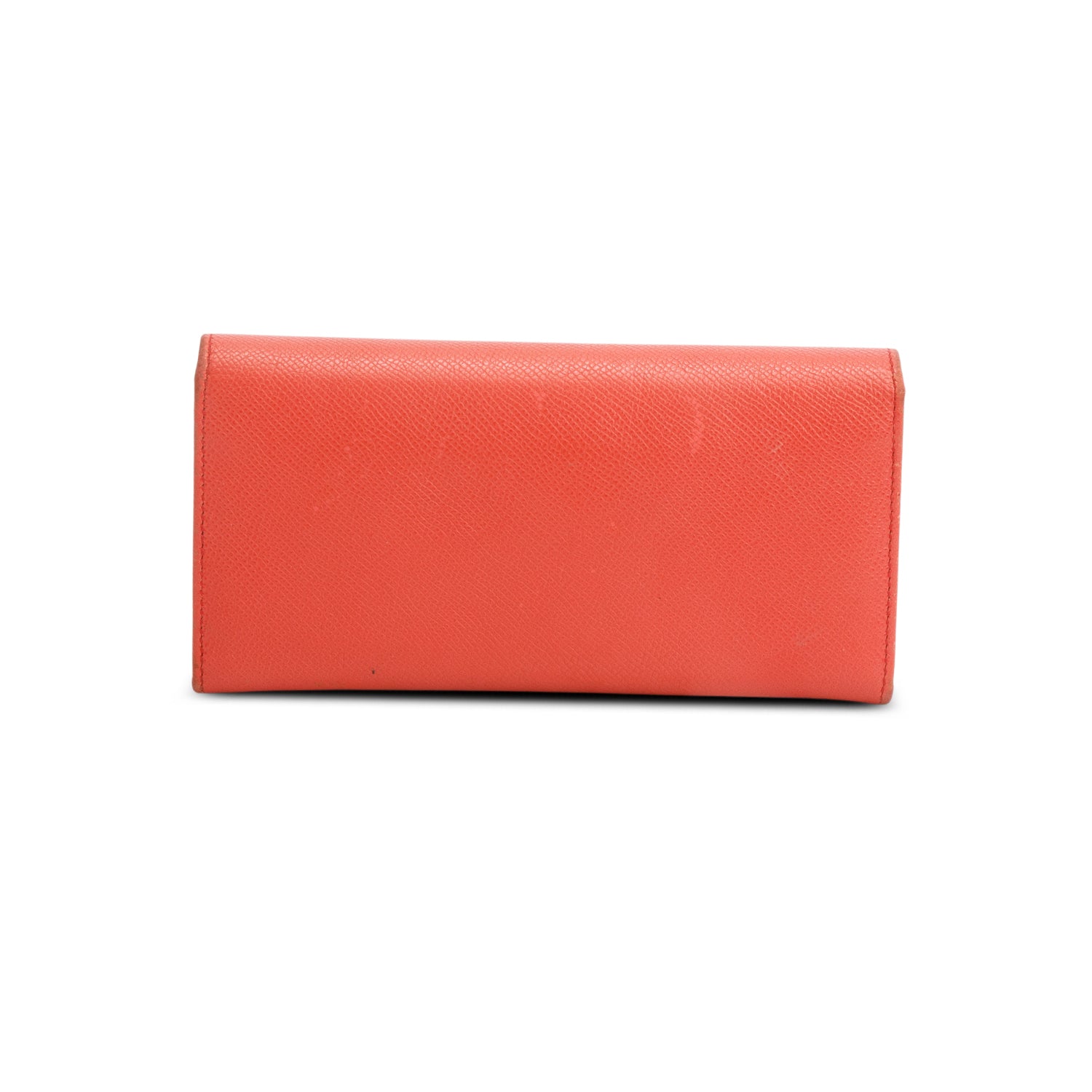 Salvatore Ferragamo Orange Leather Gancini Continental Wallet w/ Box