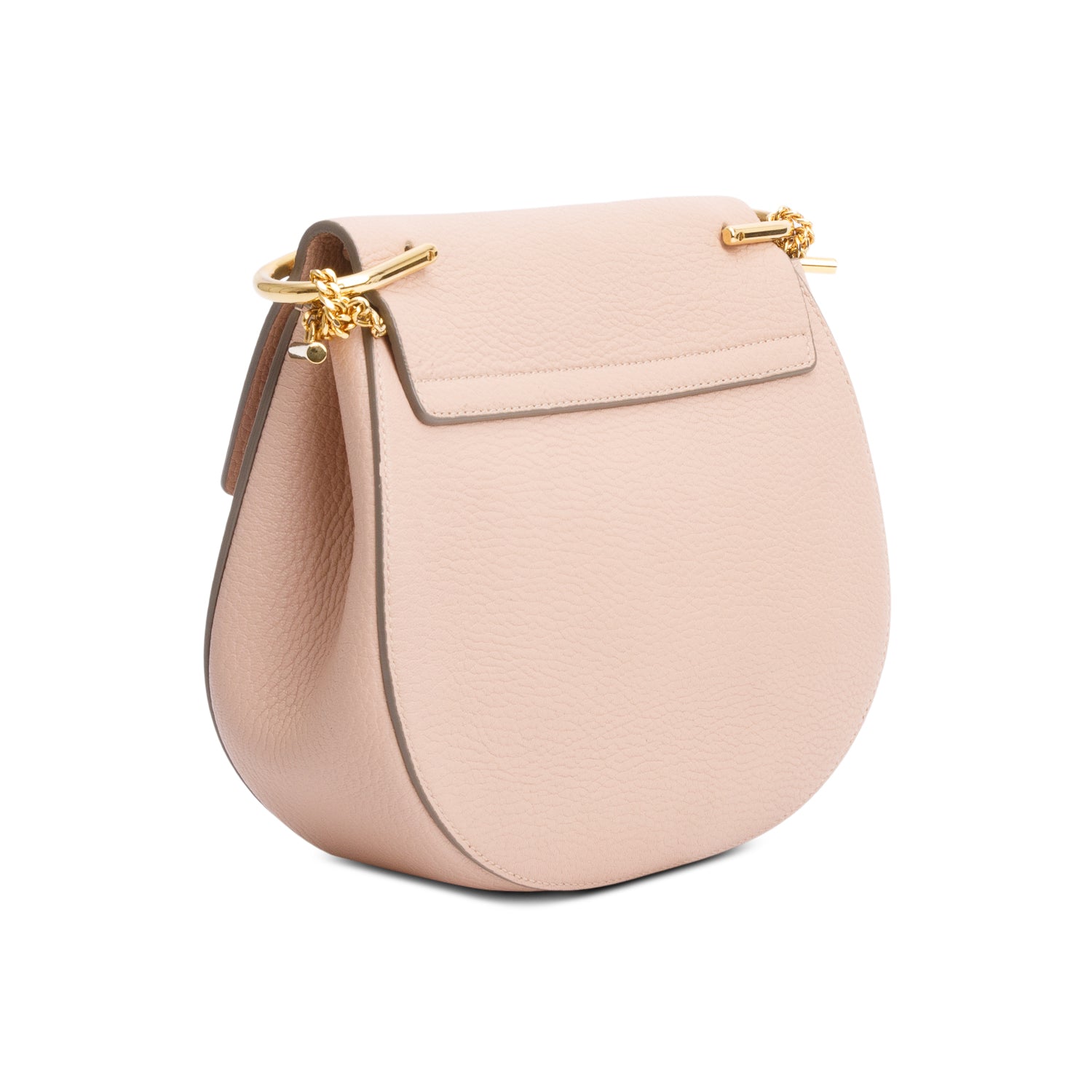Chloe Pink Grained Lambskin Medium Drew Shoulder Bag