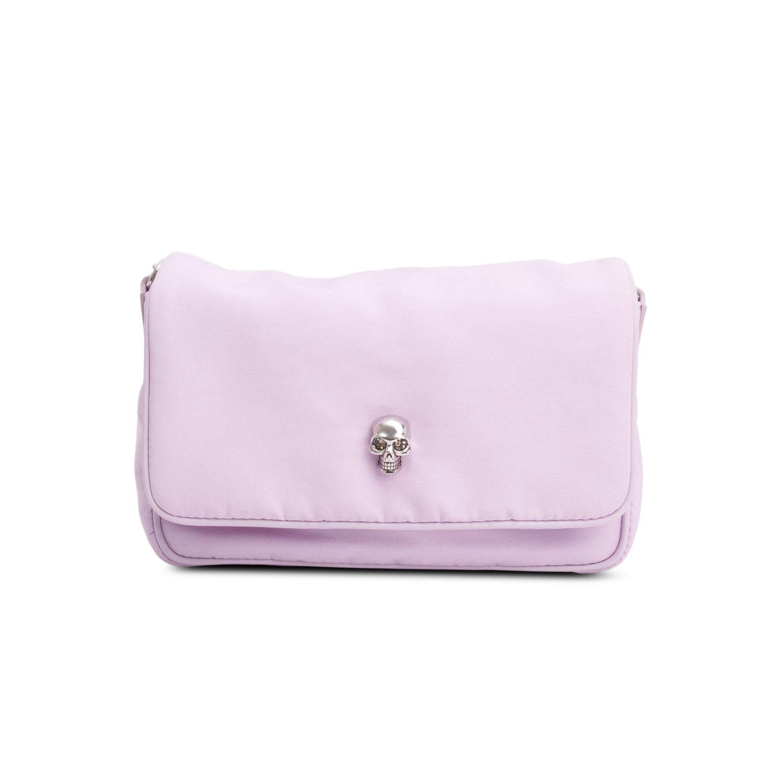 Alexander McQueen Lilac Nylon Skull Small Crossbody Bag