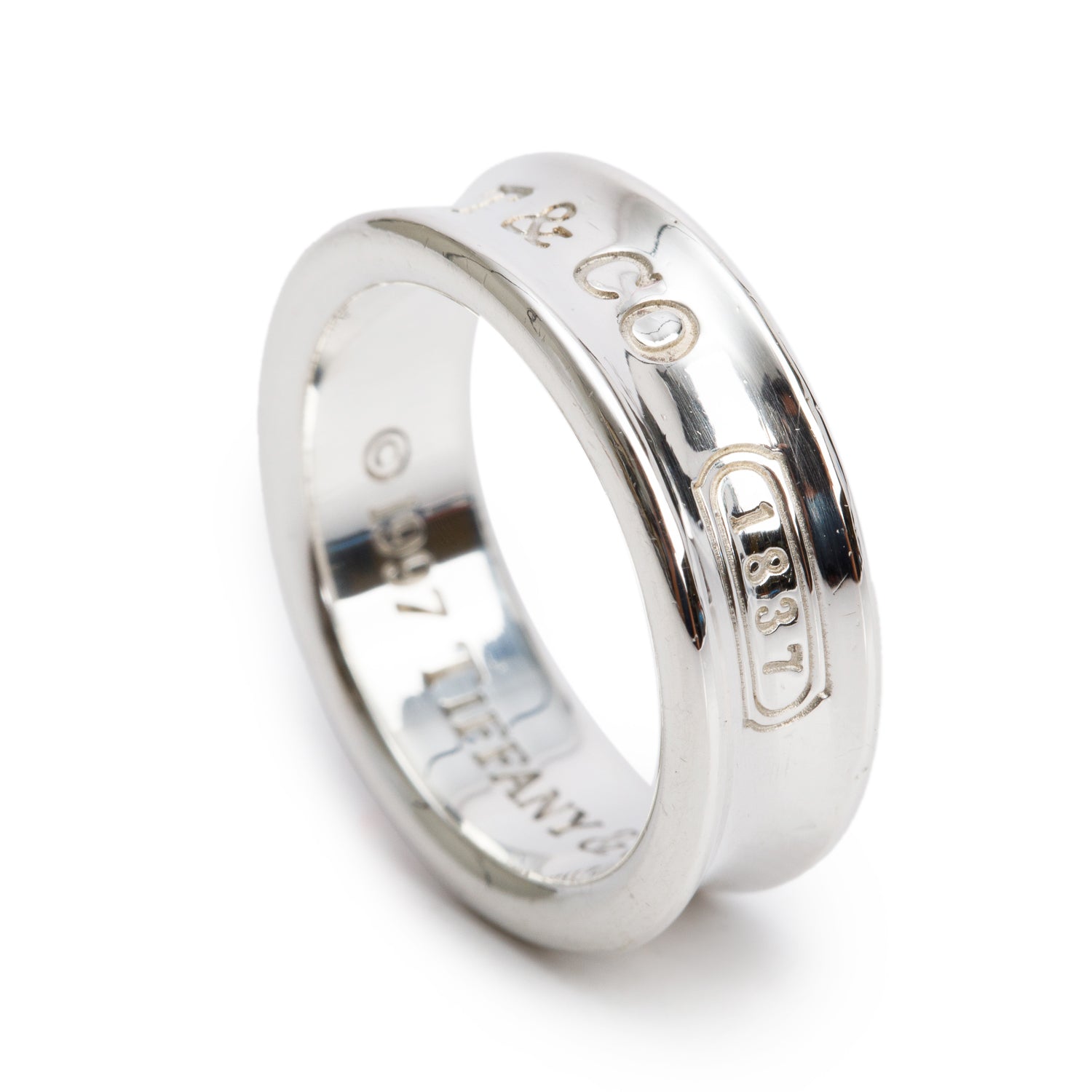 Tiffany & Co. Sterling Silver 1837 Ring, Size 7.25