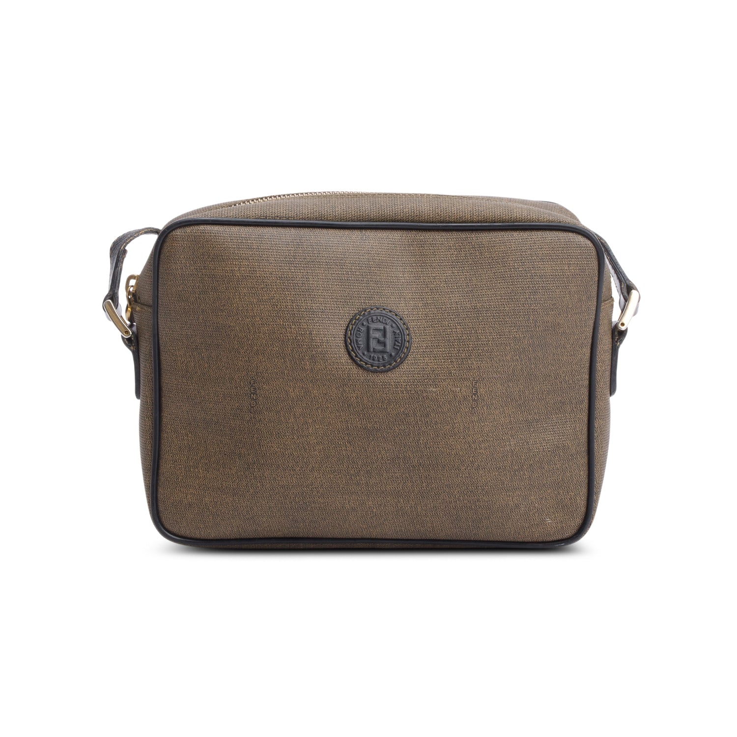 Fendi Brown Canvas Crossbody Camera Bag