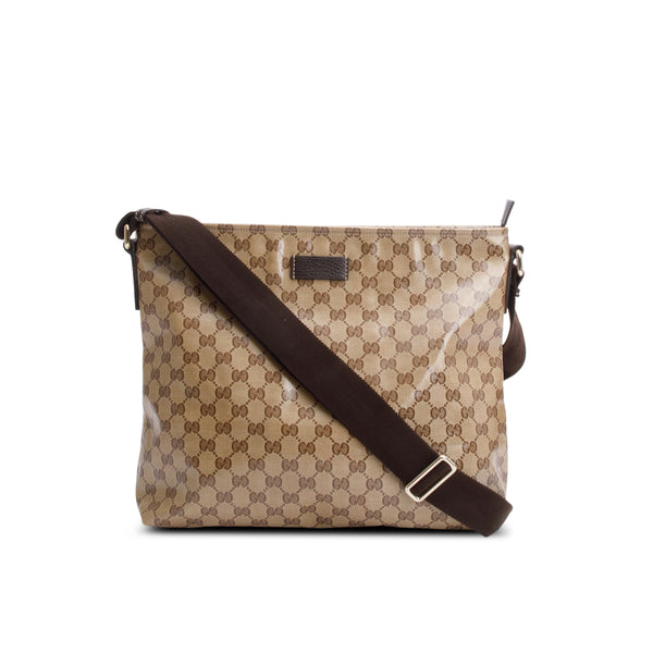 Gucci GG Supreme Coated Canvas Crystal Messenger Bag – OLIVER'S