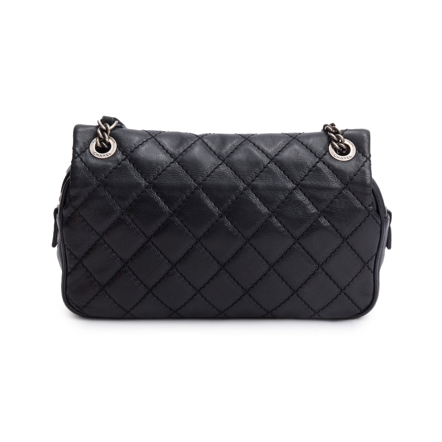Chanel Black Quilted Calfskin Leather Paris-Edinburgh Coco Sporran Flap Bag w/ Box and Authenticity Card