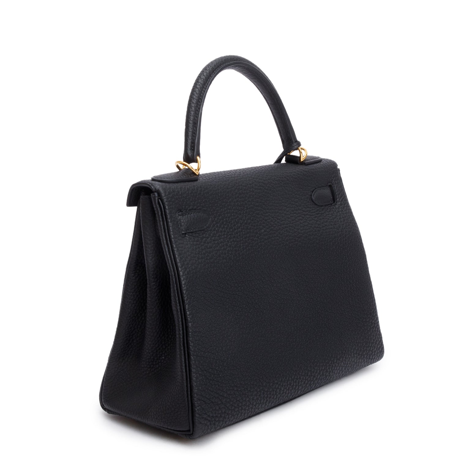 Hermes 2022 Noir Veau Togo Kelly II Retourne 28 w/ Strap & Box