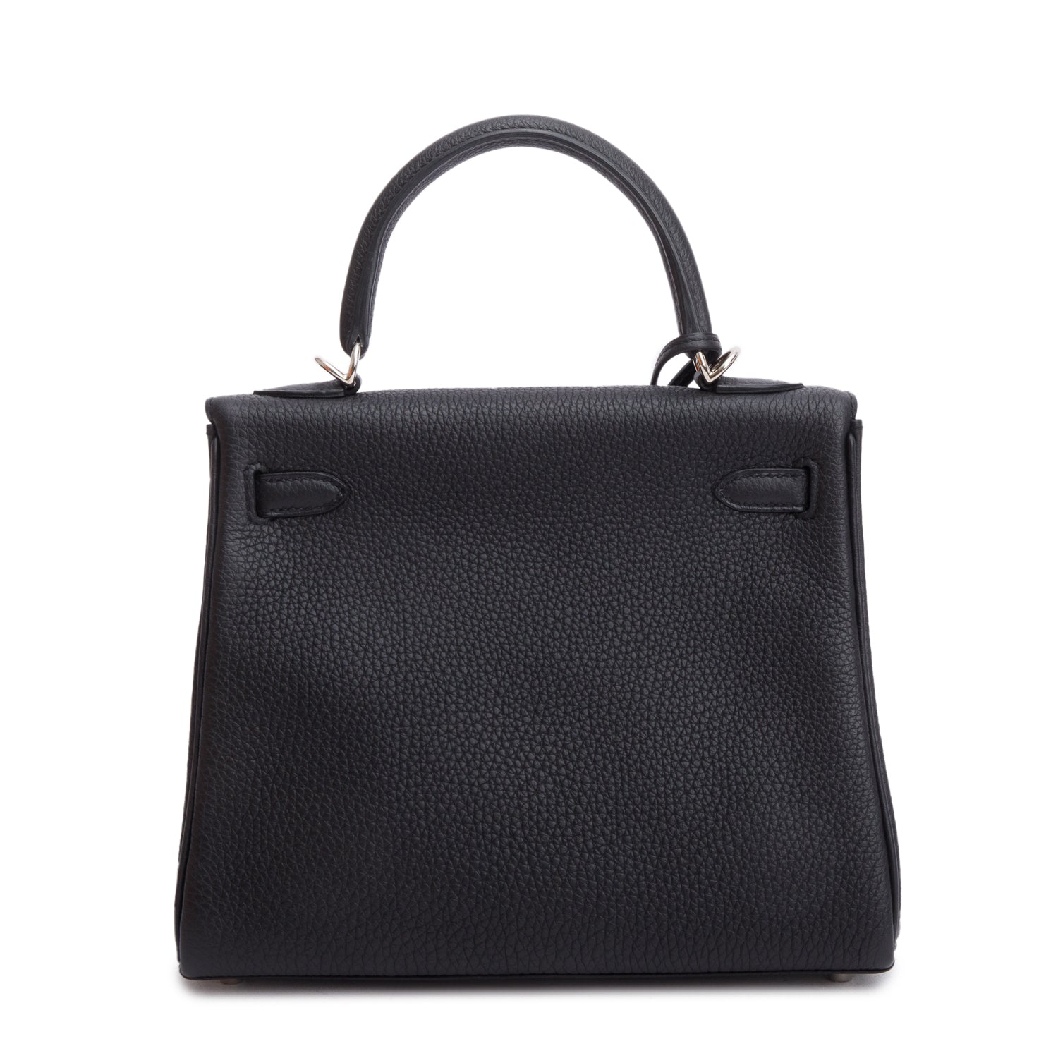 Hermes 2021 Noir Togo Kelly II Retourne 25 w/ Strap & Box