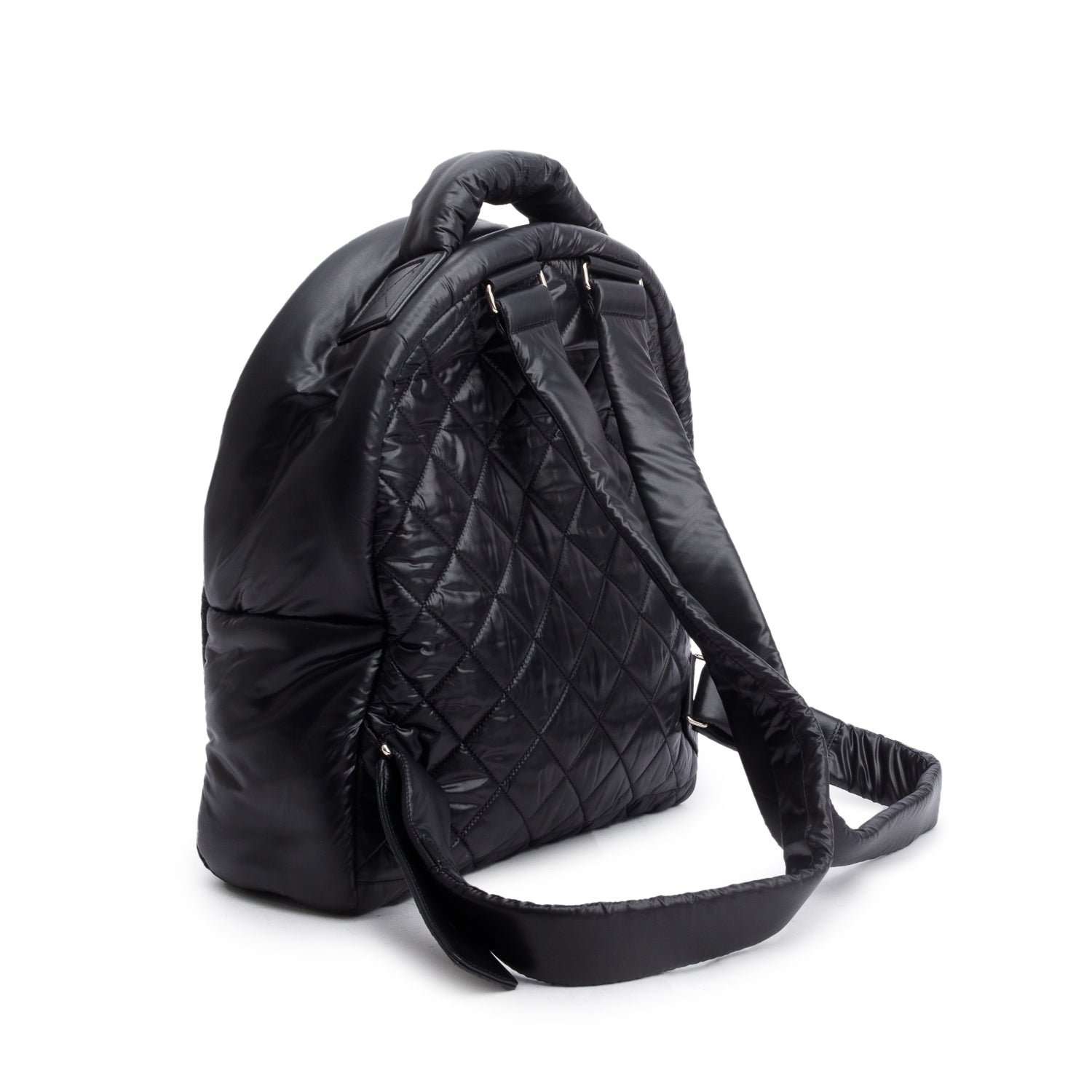 Chanel Black Nylon Quilted Coco Coocoon Backpack w/ Box