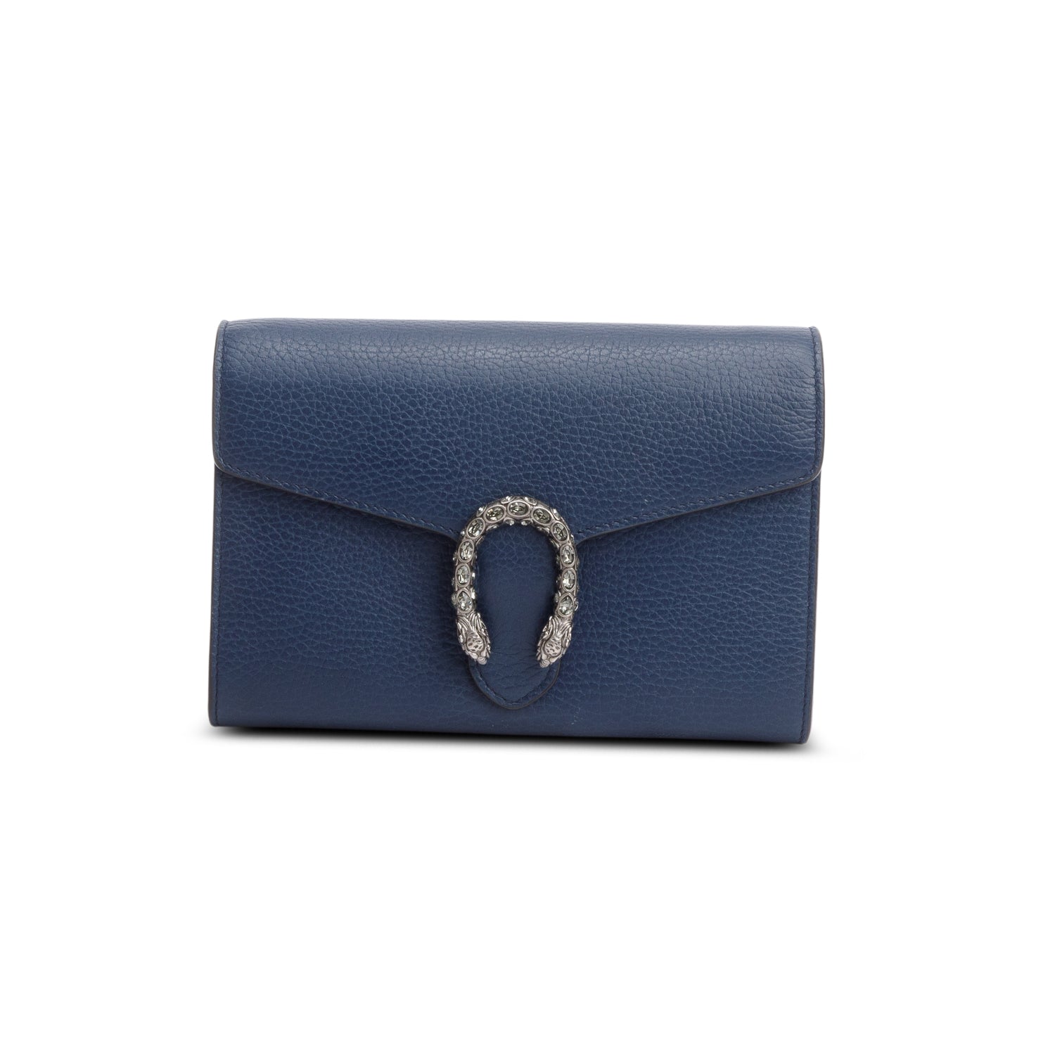 Gucci Navy Leather Dionysus Wallet on Chain w/ Box